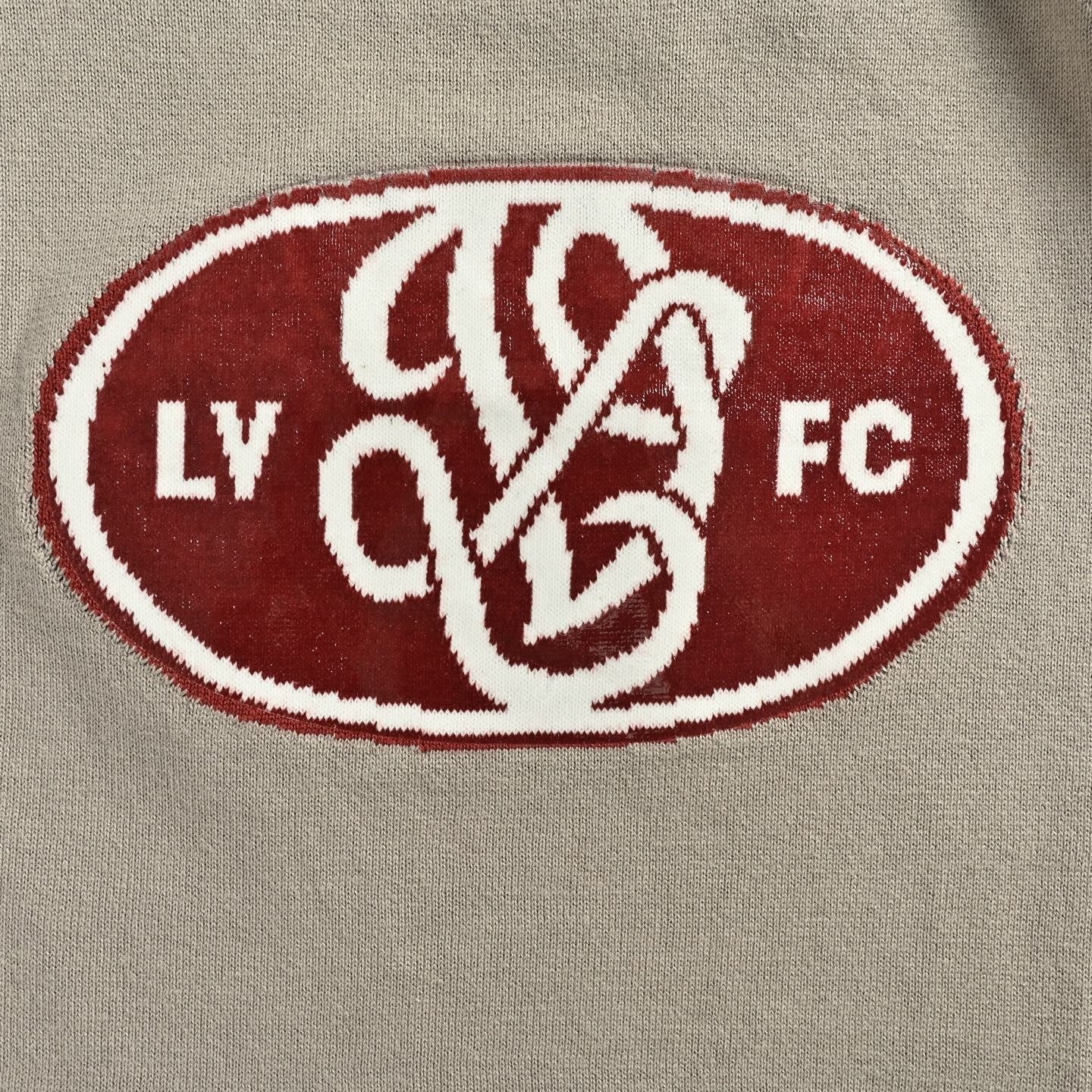 V Lovers Knit Football Jersey - Grey/Red