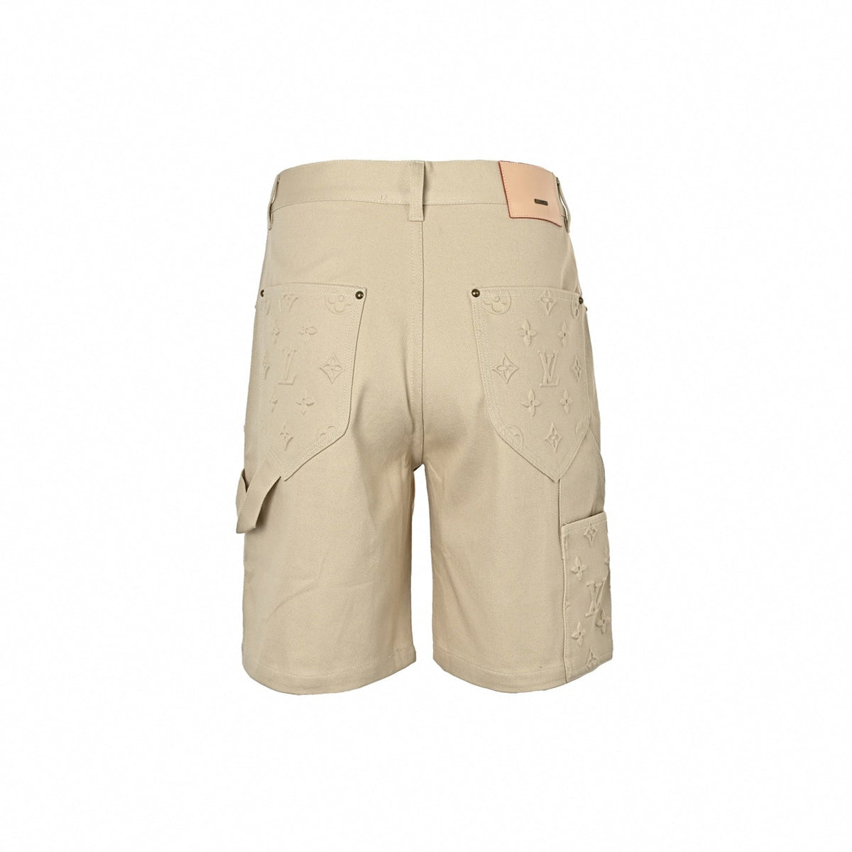 Embossed Monogram Carpenter Shorts | Beige