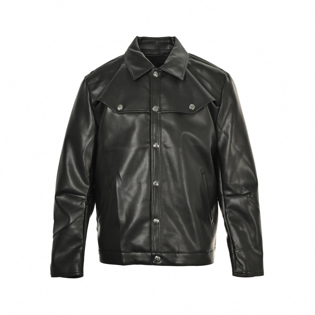Hearts Leather Western Shirt-Jacket
