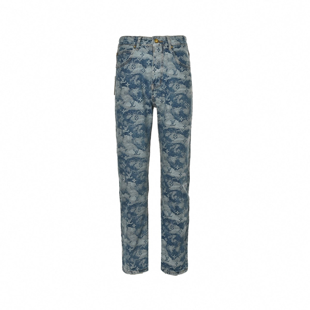 Monogram Cloud Jacquard Jeans | Blue