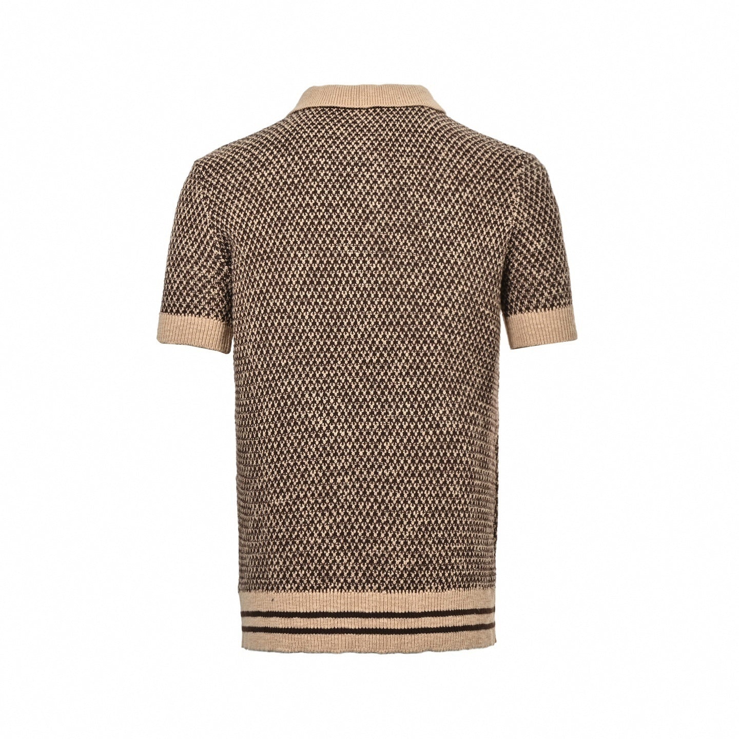 Damier Textured Knit Polo