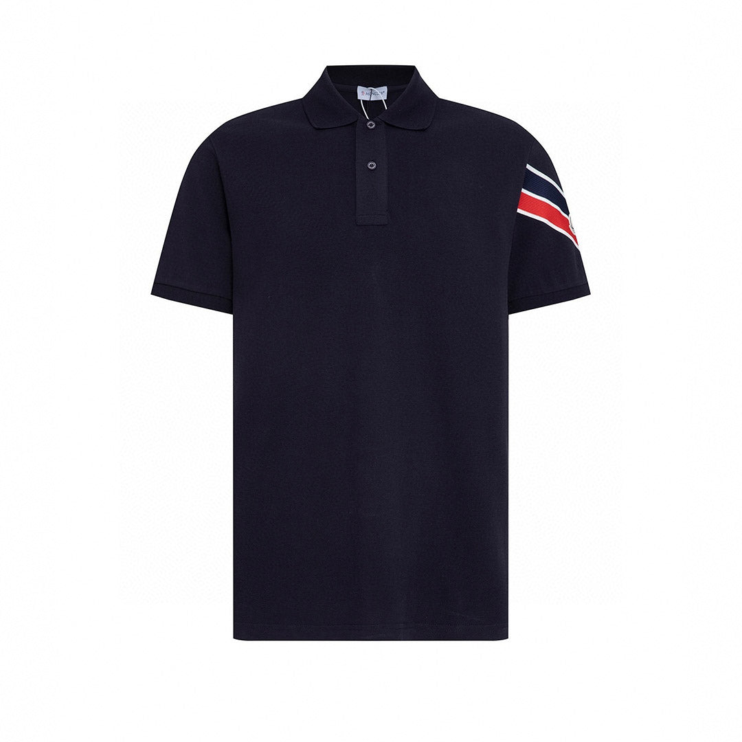 Tri-Color Band Short-Sleeve Polo