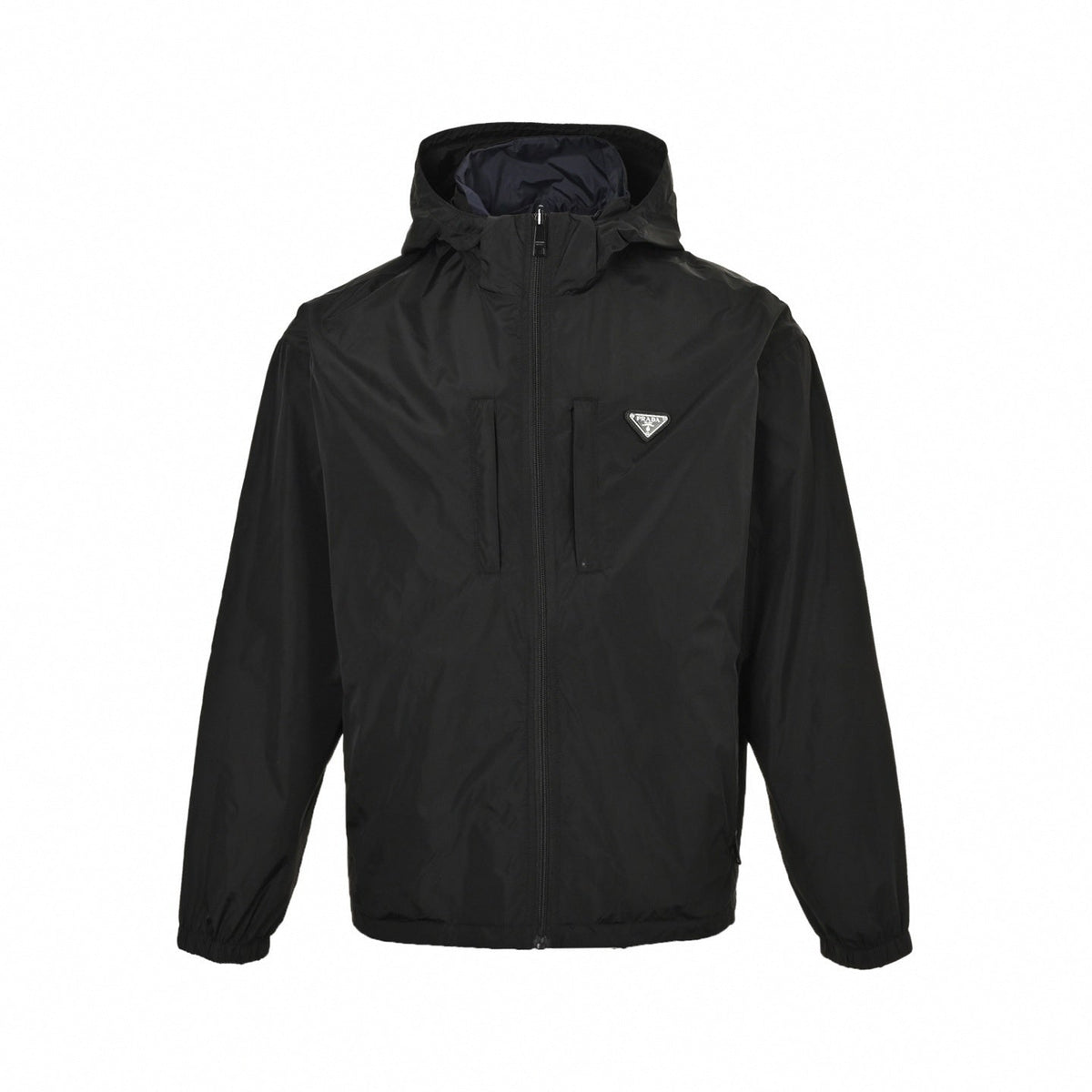 Re-Nylon Reversible Hooded Jacket | Black & Navy