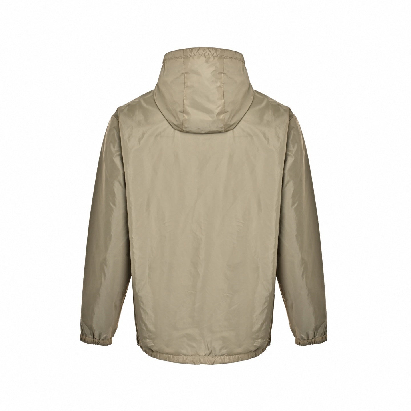 Reversible Nylon Hooded Jacket | Beige & Slate Blue