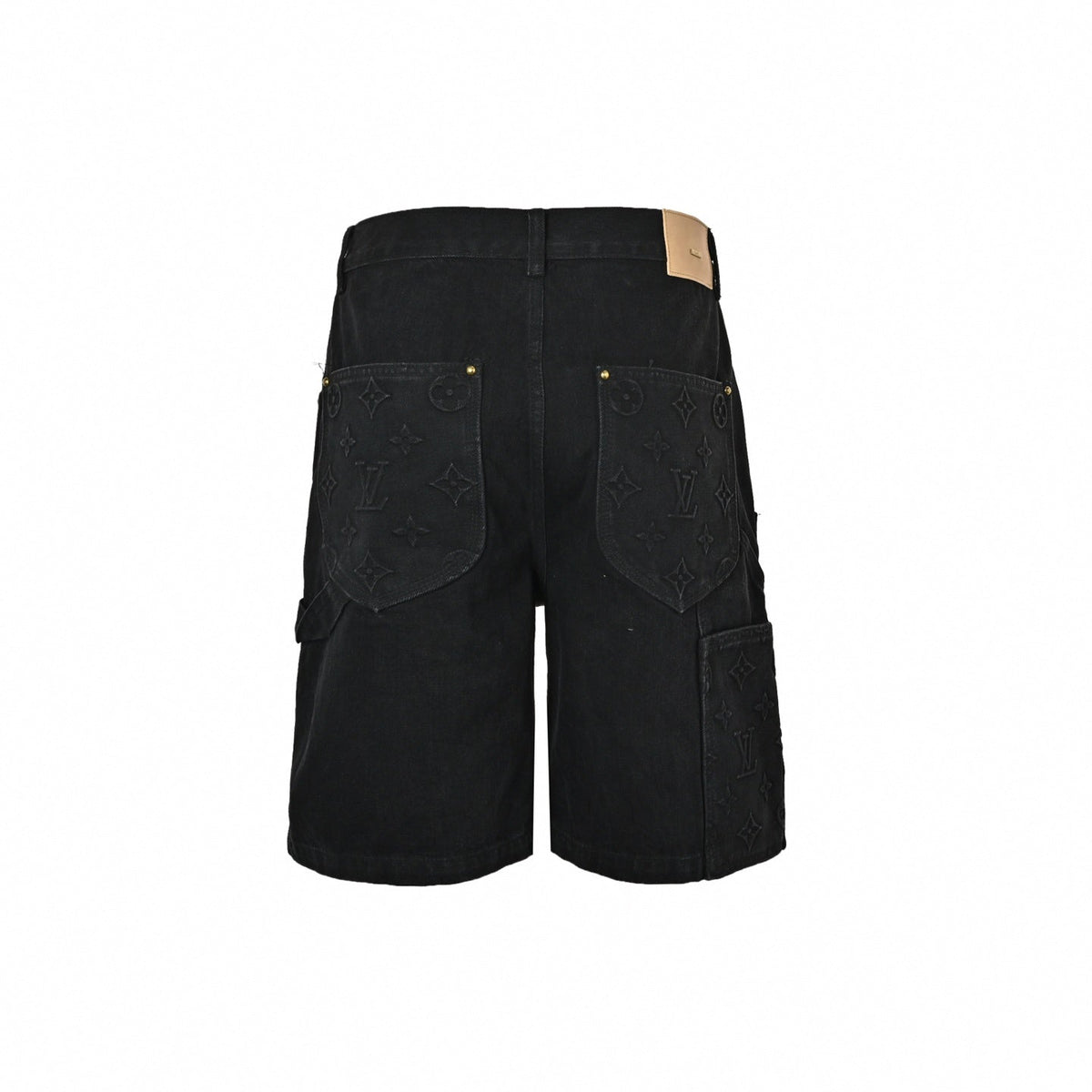 Embossed Monogram Carpenter Shorts | Black