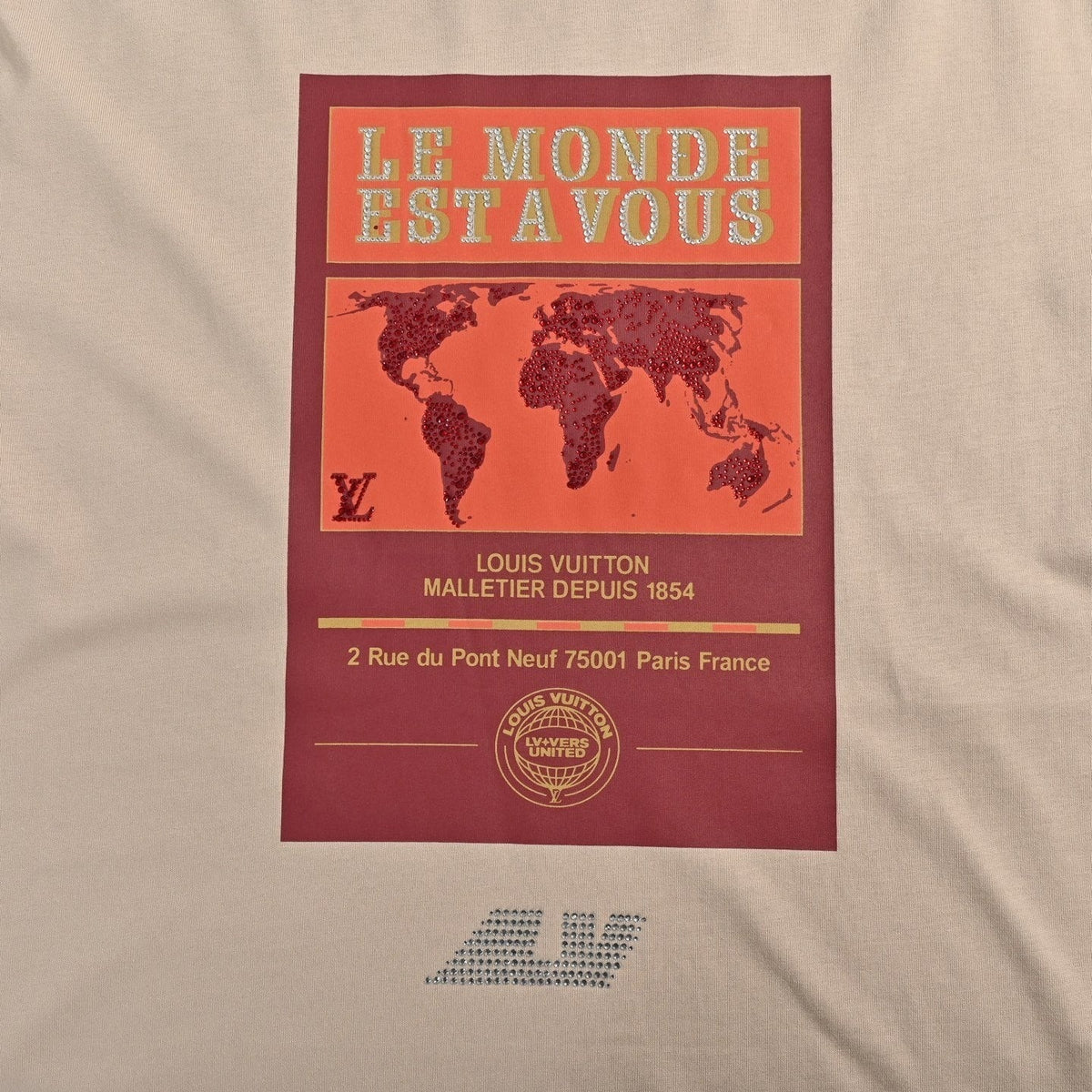 'Le Monde Est à Vous' Crystal T-Shirt