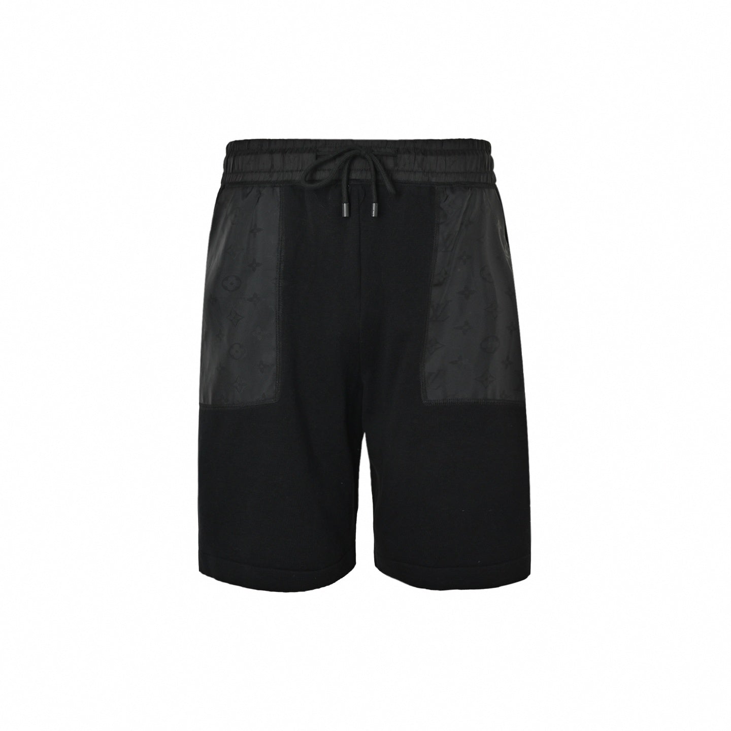 Monogram Panel Athletic Shorts | Black