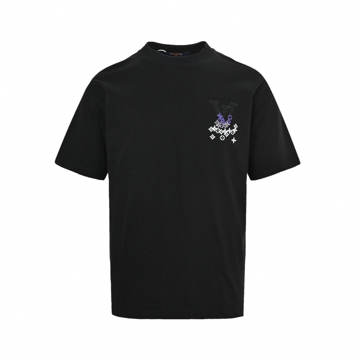 Gradient Embroidered Monogram T-Shirt | Black