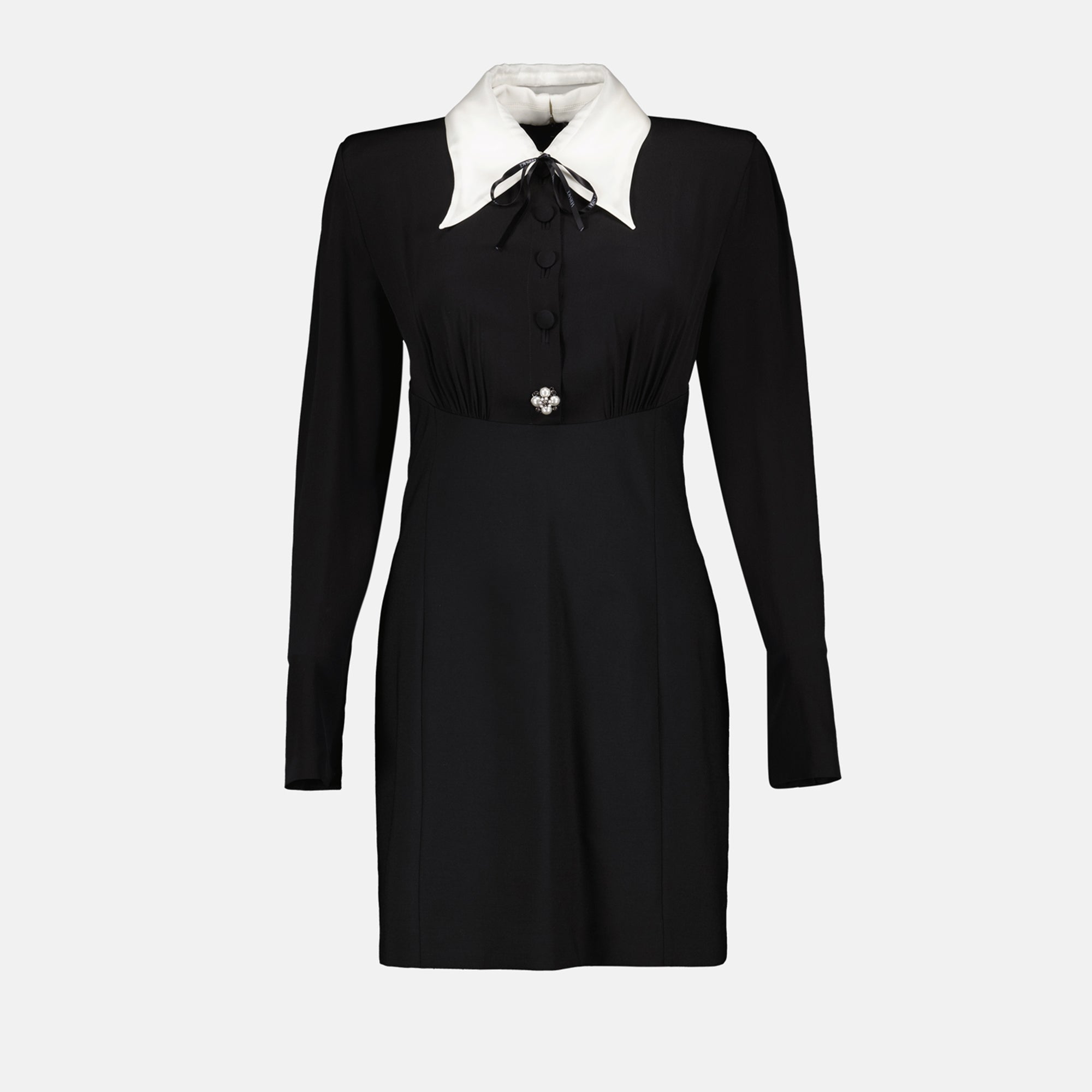 Mini Black Silk Dress
