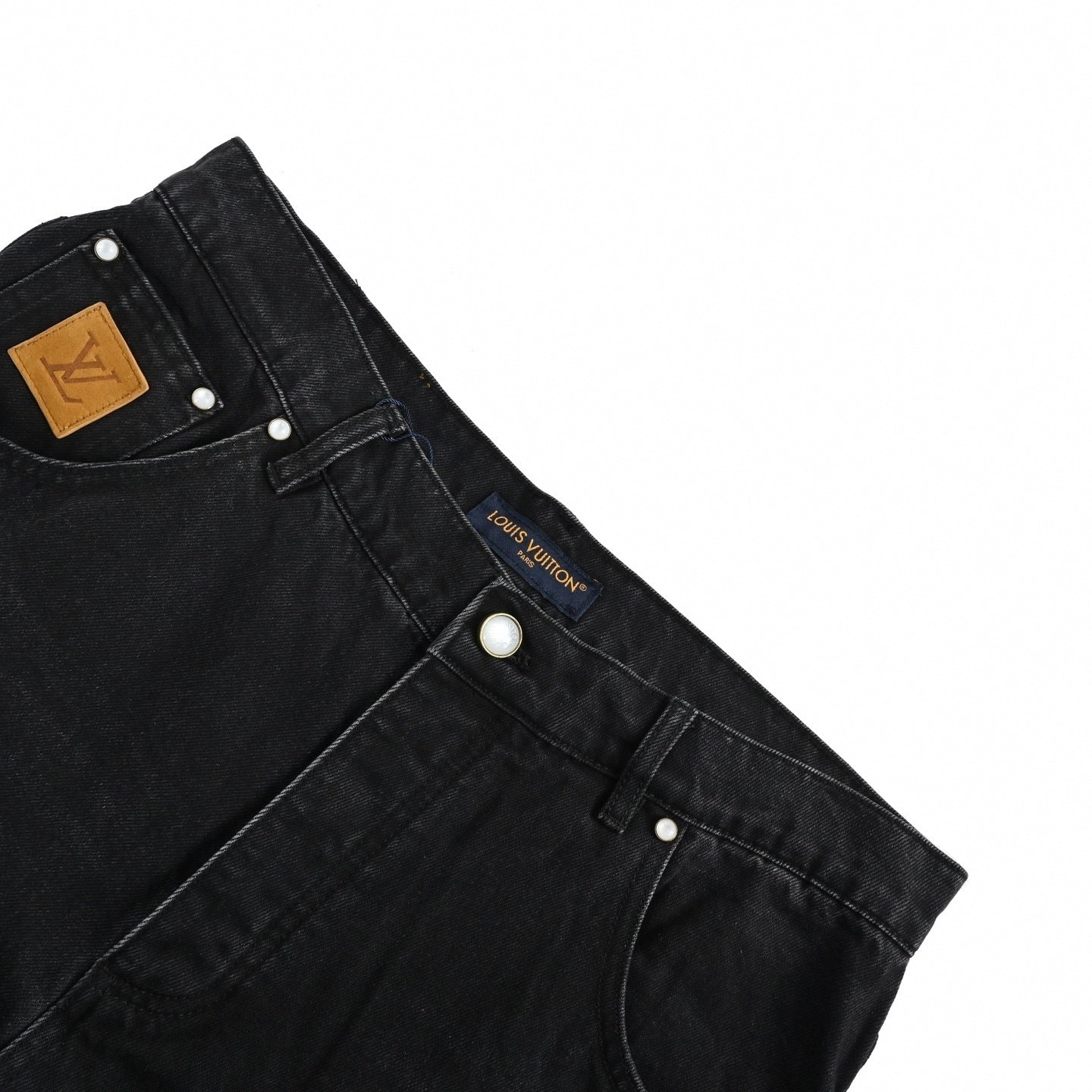 LV Signature Embroidered Jeans - Dark Wash