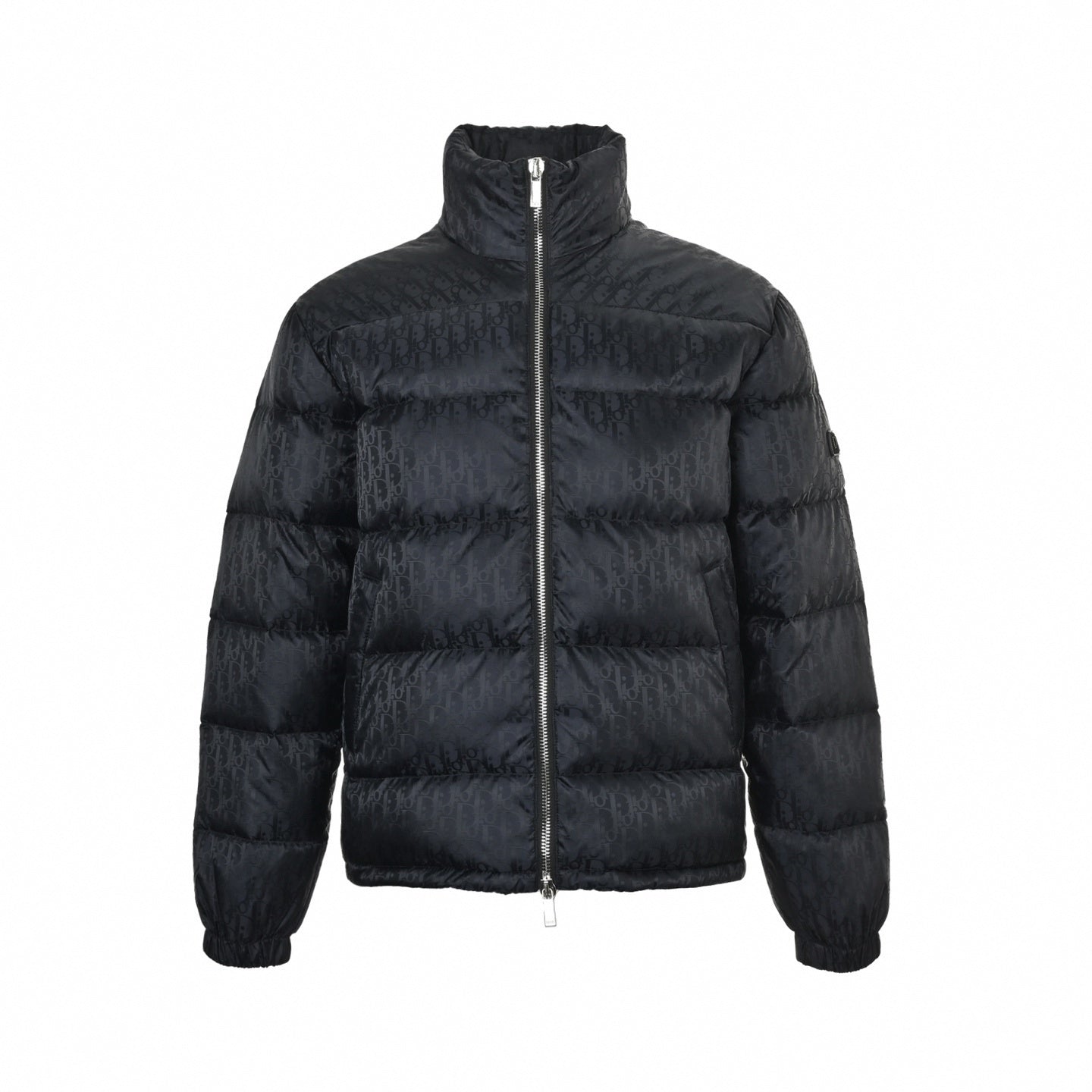 Oblique Tonal Jacquard Puffer
