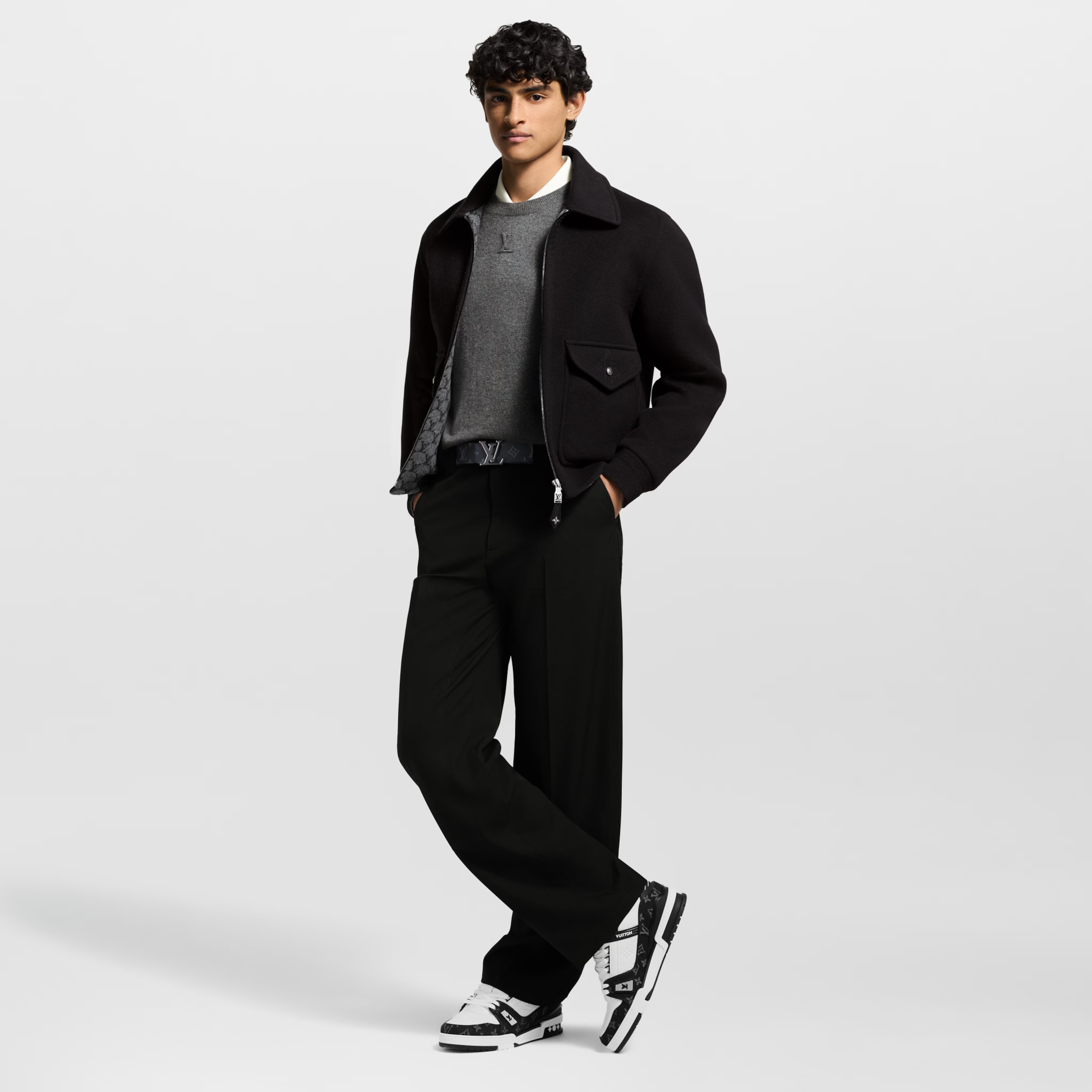 LV Trainer Sneaker | Black & Cream