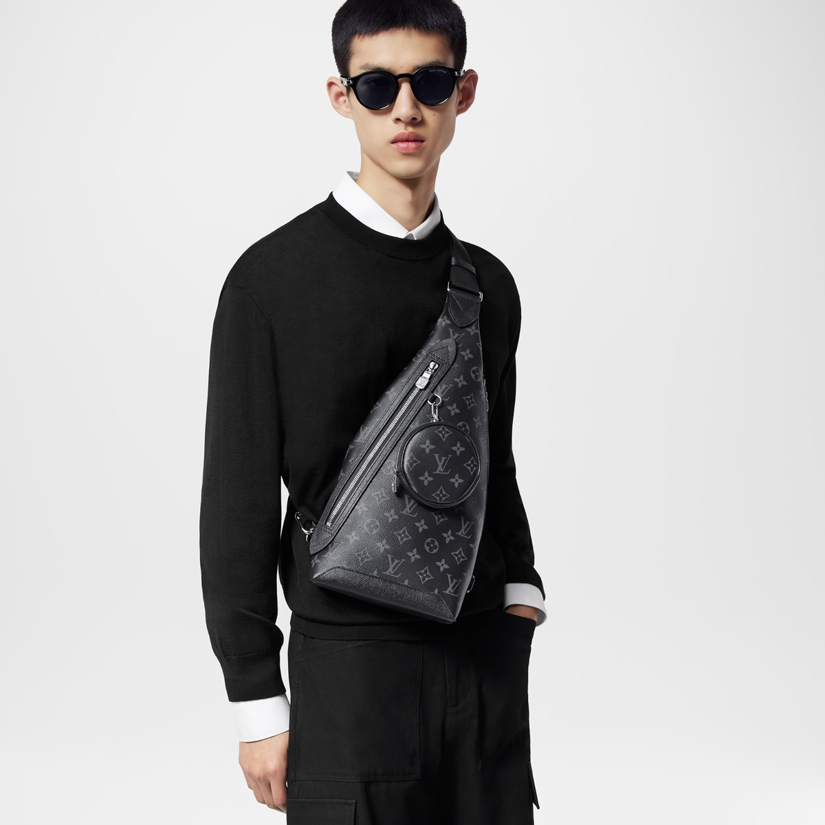 Duo Sling Bag | Navy & Black