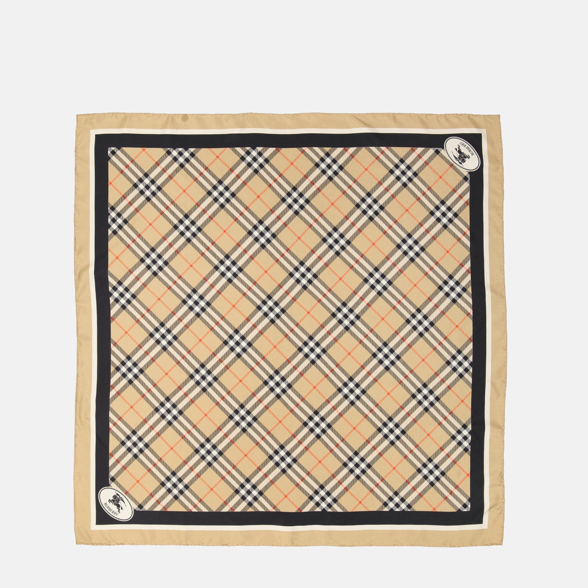 Checked Silk Scarf