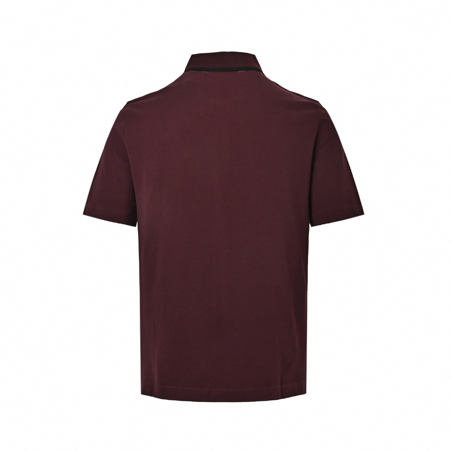 Tipped Collar Pocket Polo | Burgundy