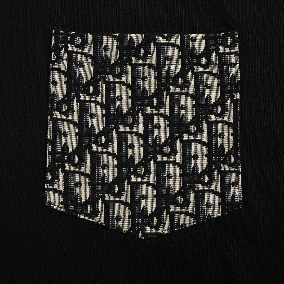 Oblique Jacquard Pocket T-Shirt | Black