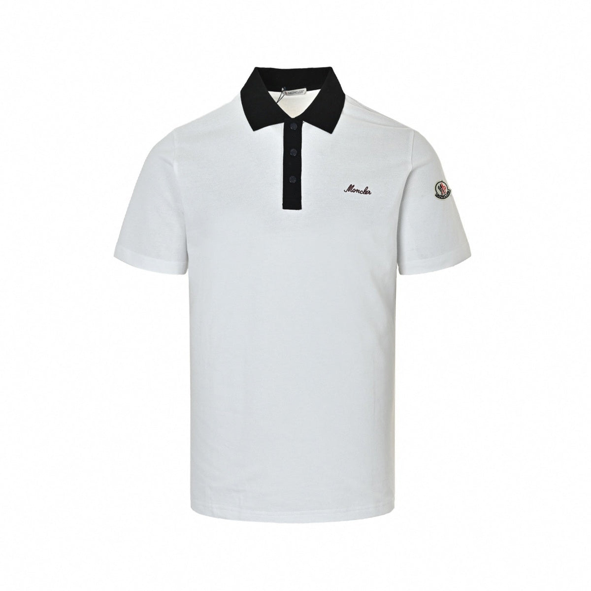 Two-Tone Piqué Polo - White/Black