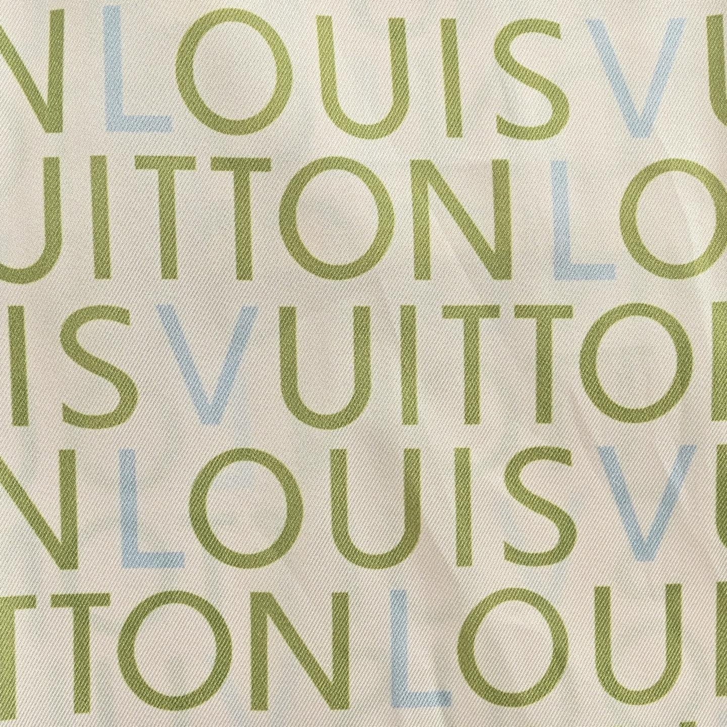 Typographic Print Shorts | Cream & Green