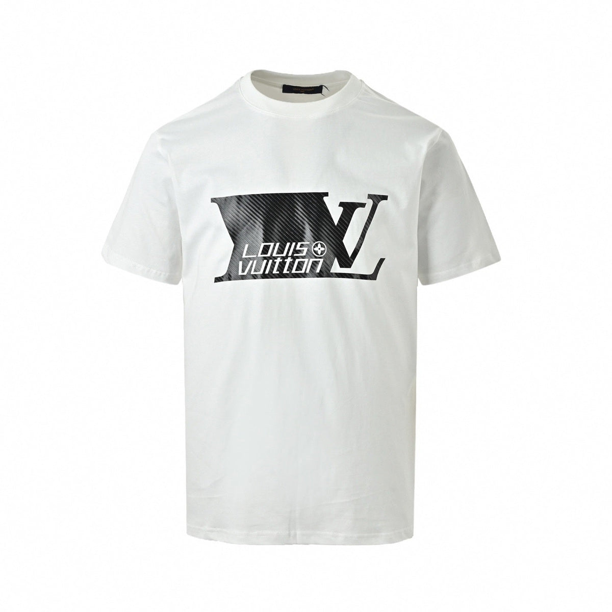 Carbon Fiber LV Logo T-Shirt - White