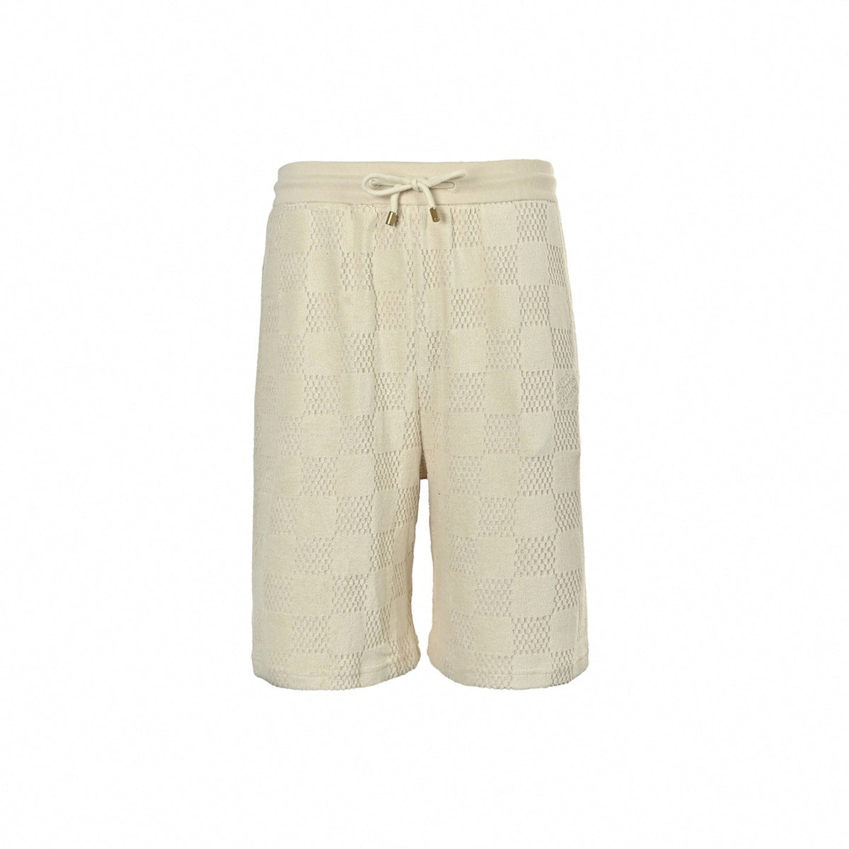 Damier Cotton Toweling Set | Beige