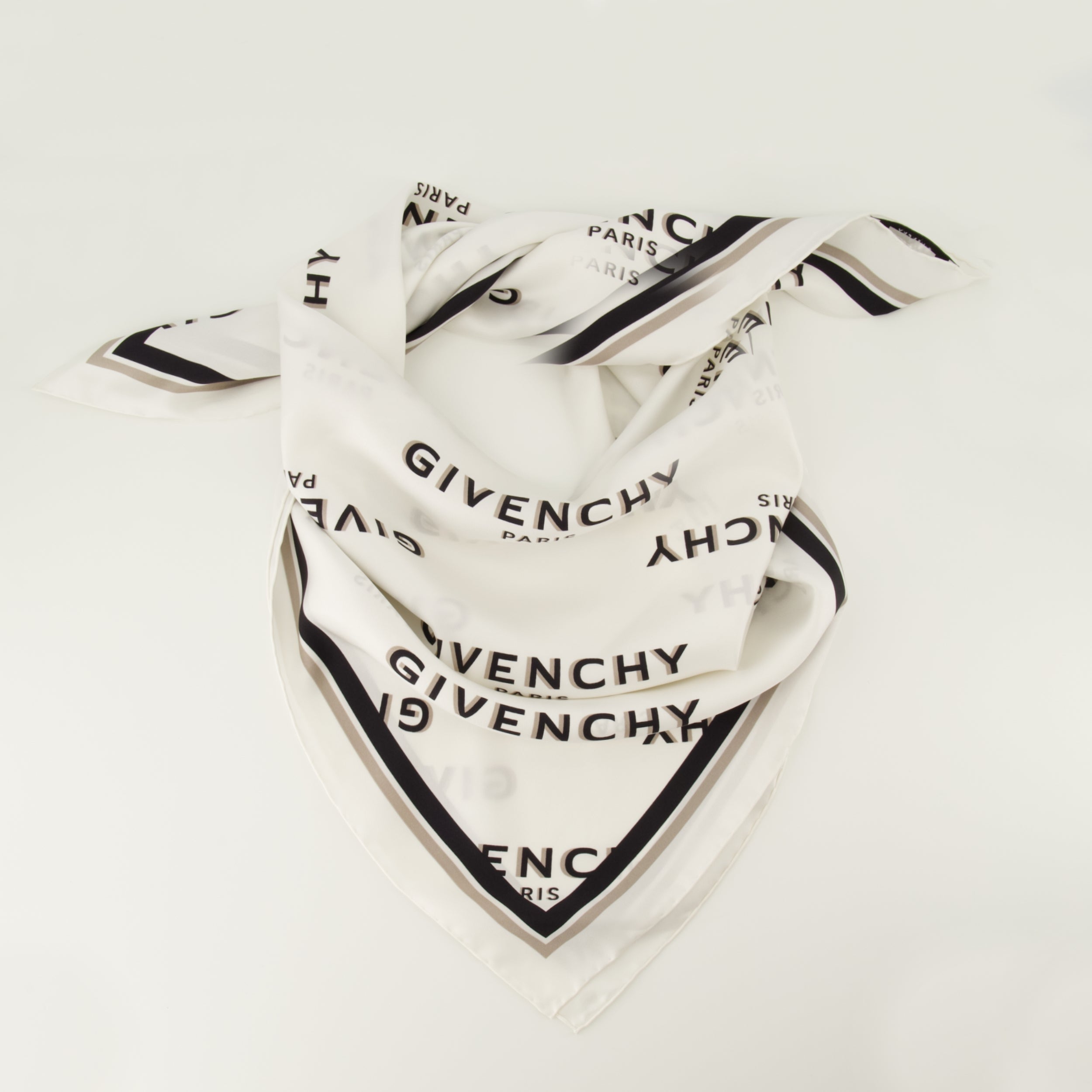 White Shadow Silk Scarf