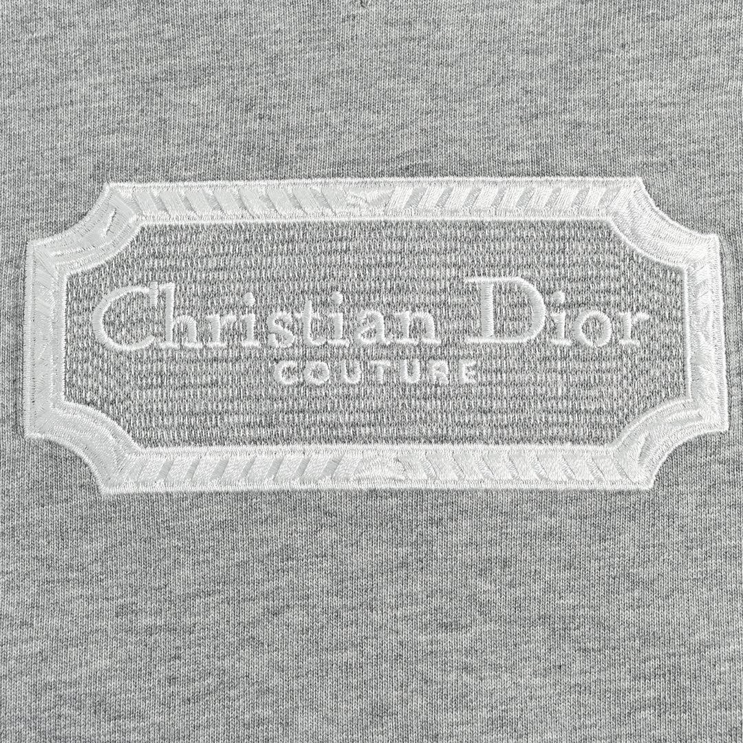 Couture Embroidered T-Shirt - Grey