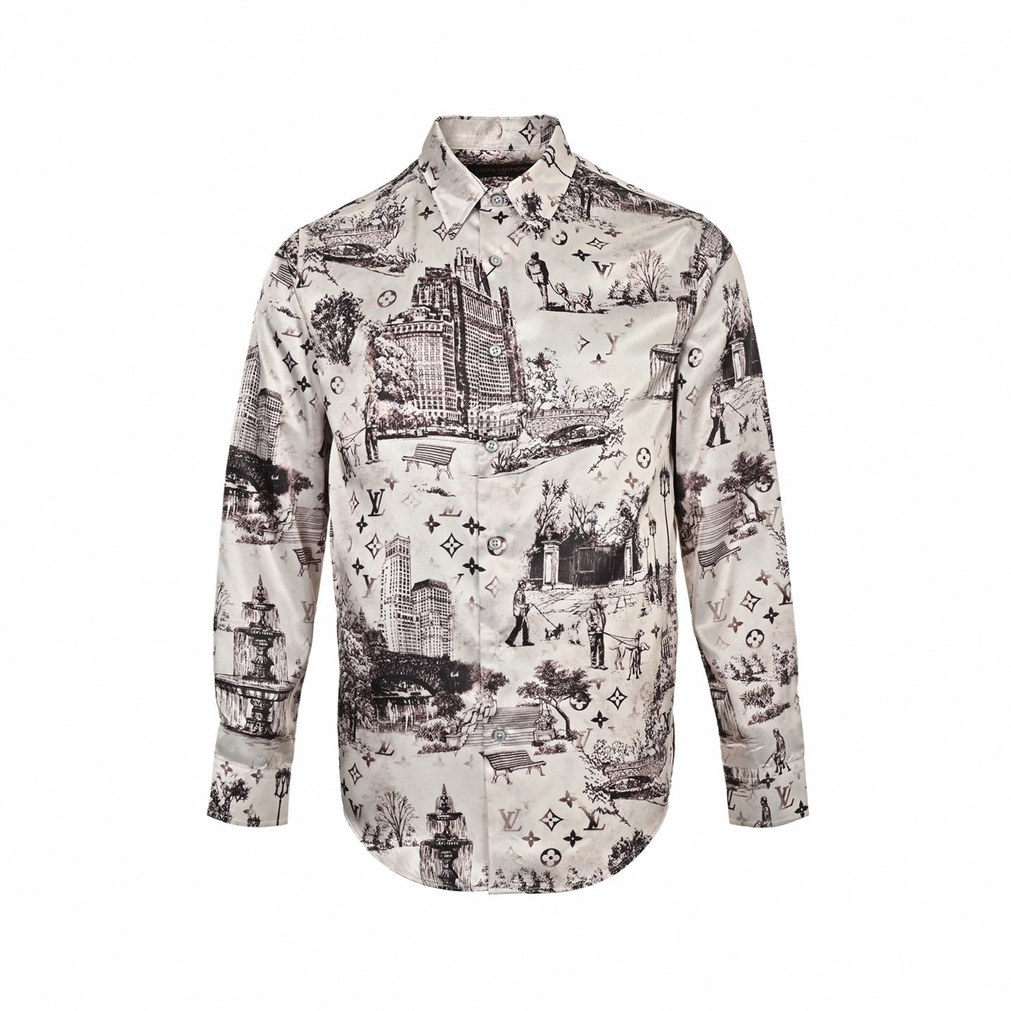 Monogram Toile de Jouy Silk Shirt