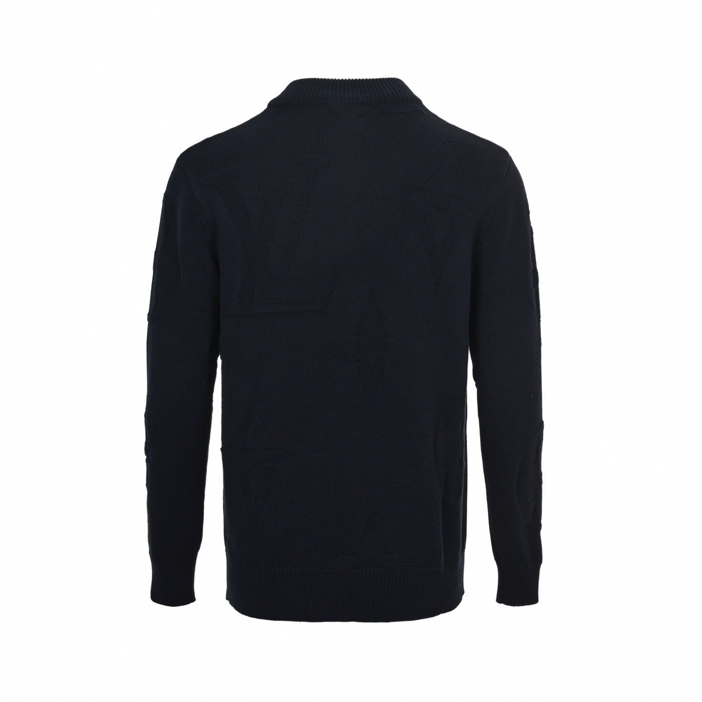 Embossed Monogram Flower Quarter-Zip | Navy