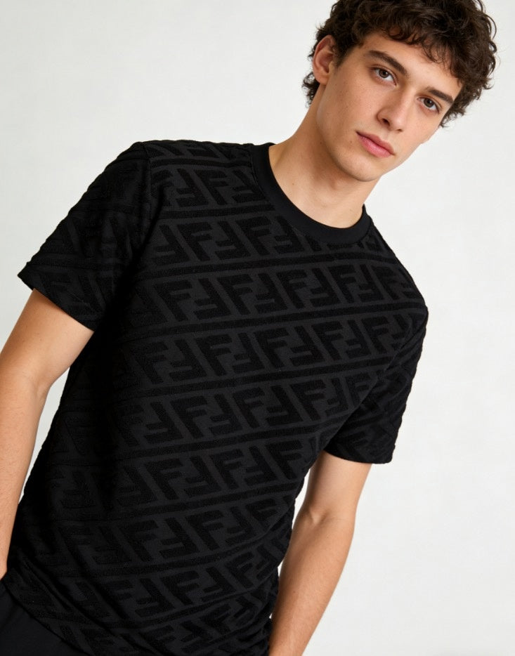 FF Jacquard Sponge T-Shirt - Black