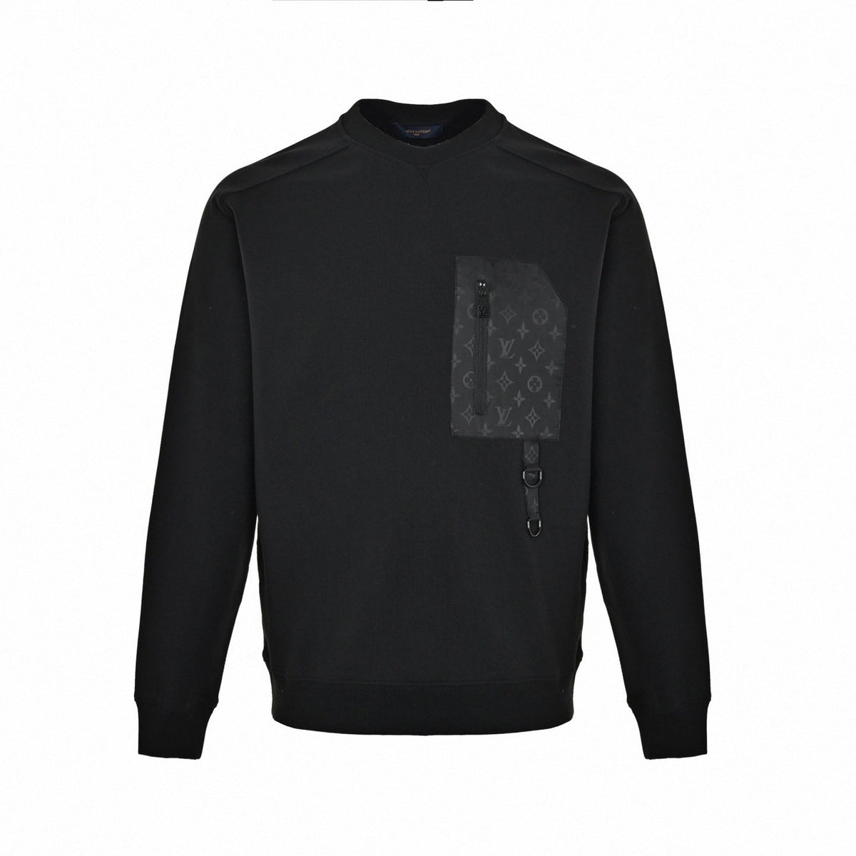 D-Ring Detail Monogram Sweatshirt - Black
