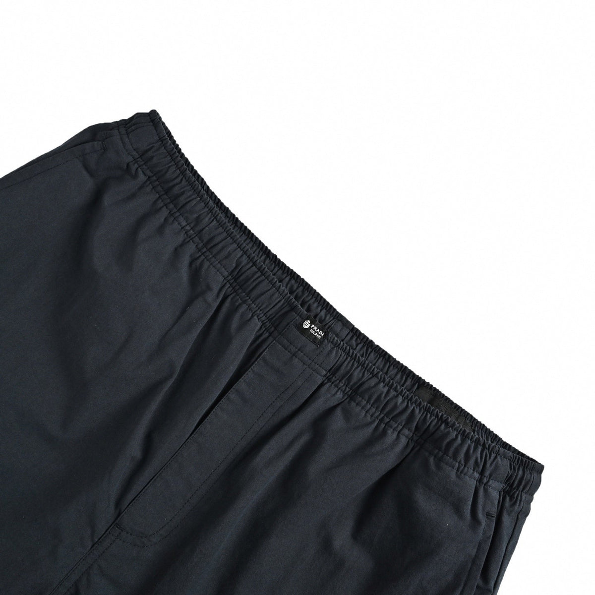 Cotton Twill Elasticated Trousers - Navy Blue