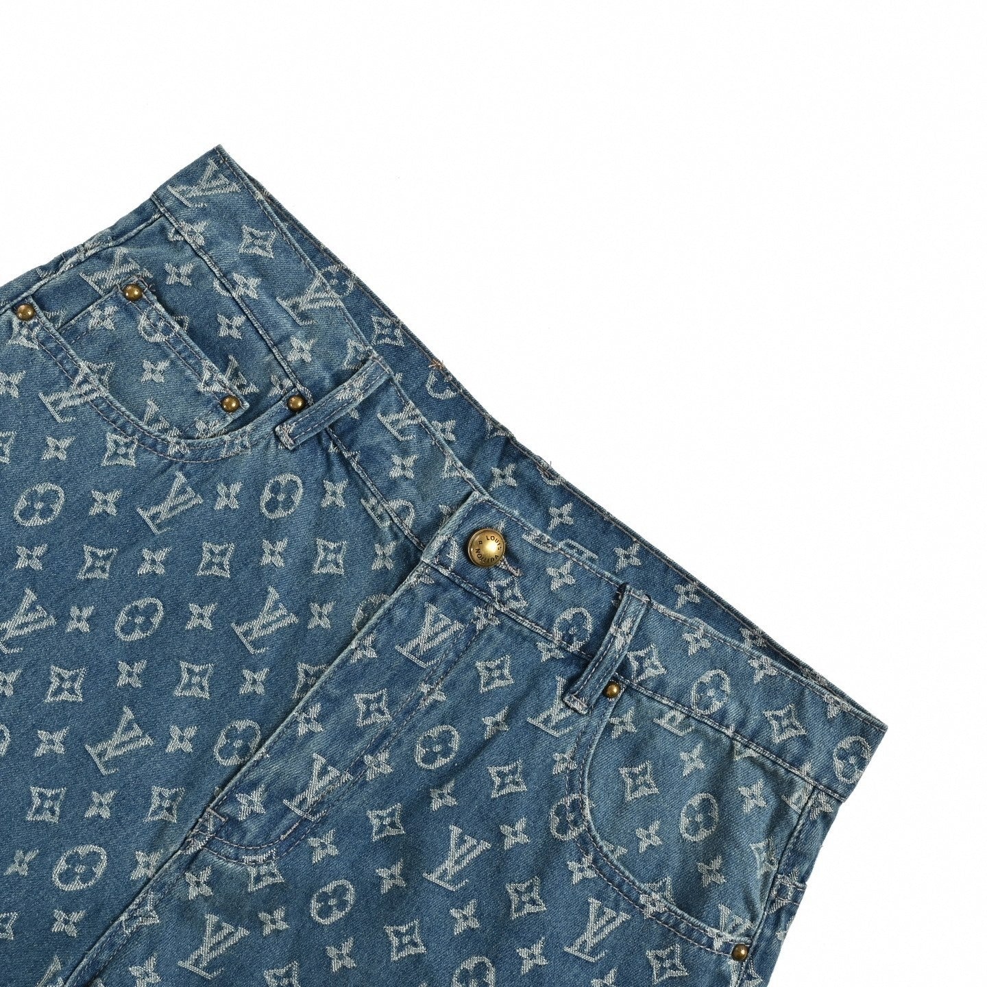 Monogram Denim Shorts