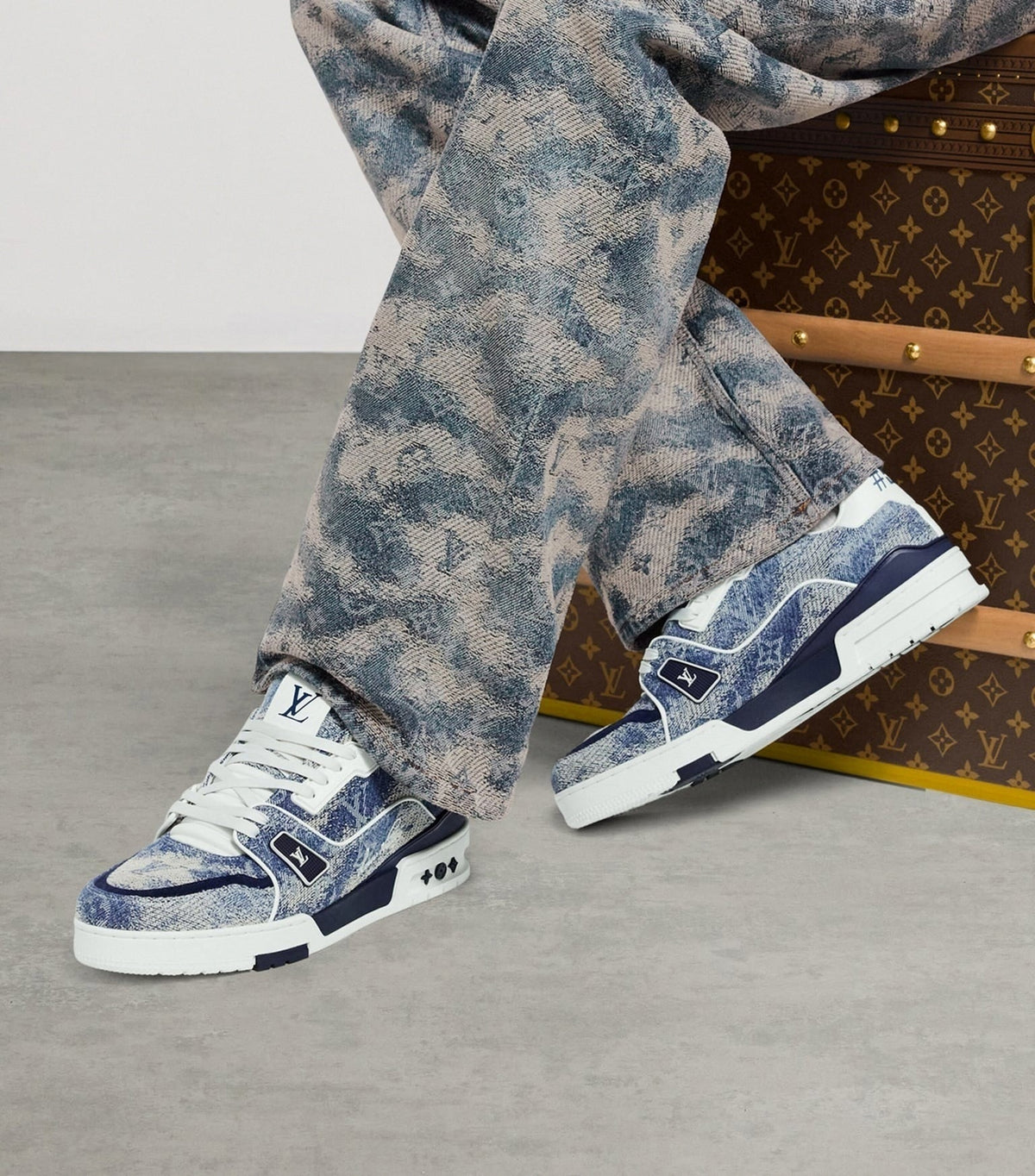 Denim LV Low-Top Sneakers