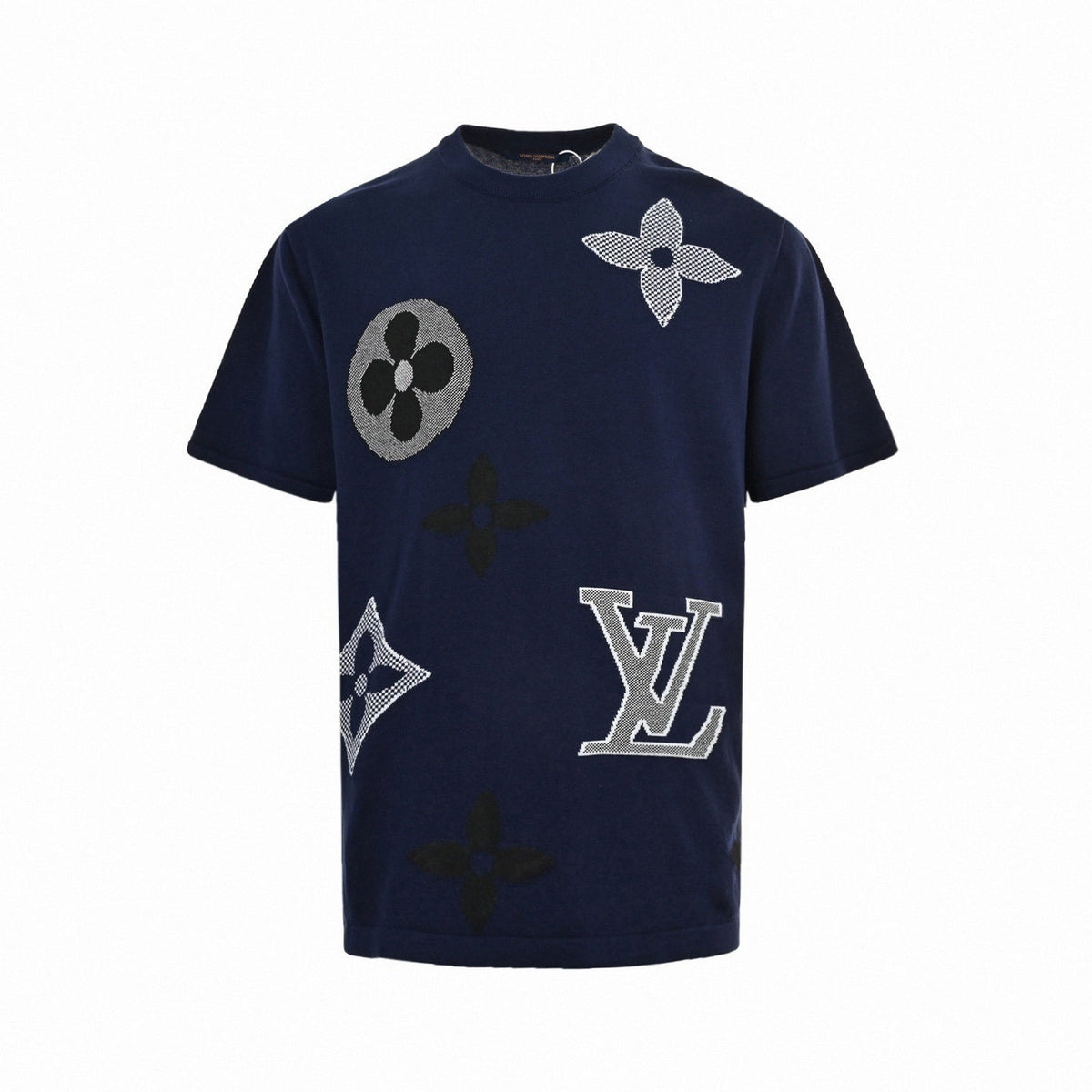 Scattered Monogram Intarsia Knit T-Shirt