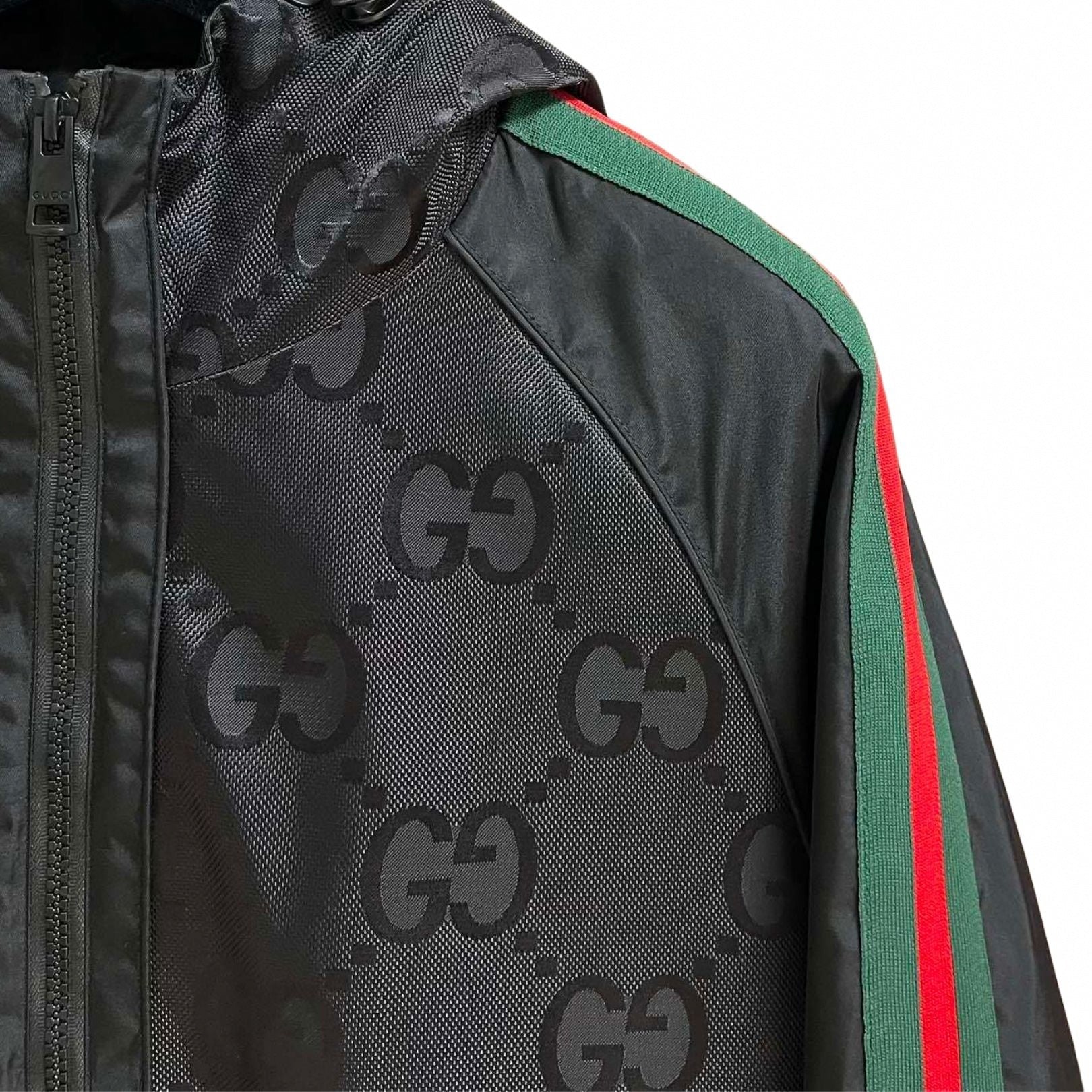 GG Embossed Nylon Windbreaker