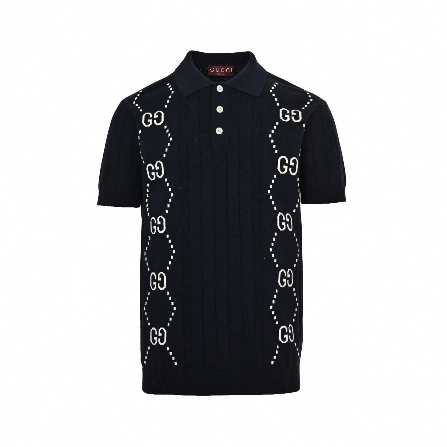 GG Diamond Chain Knit Polo