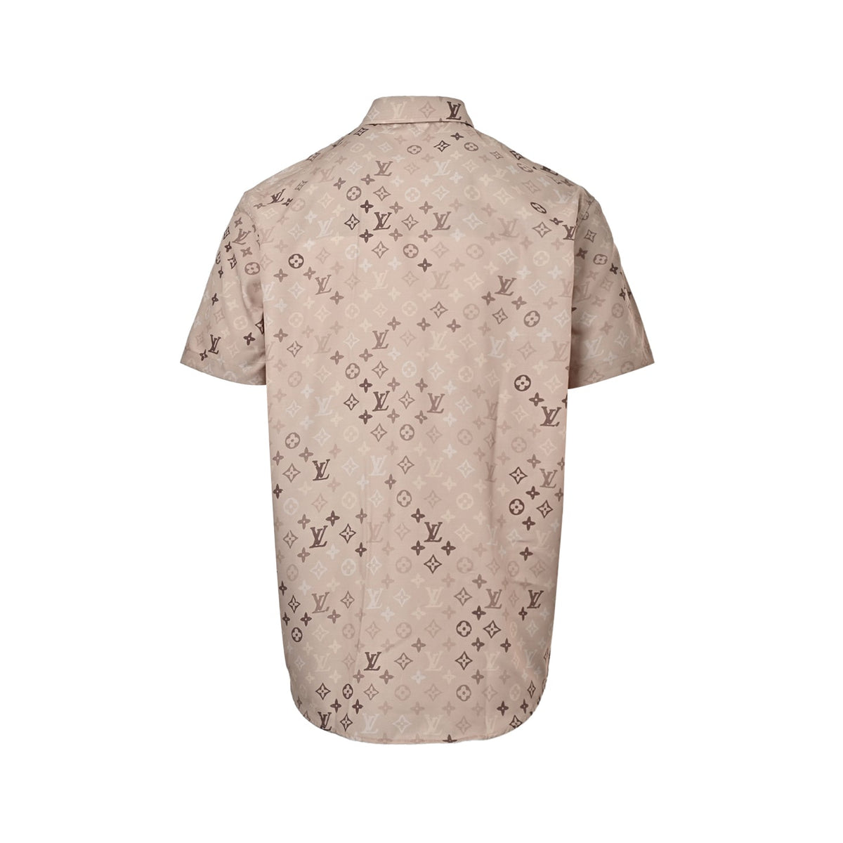 Multi-Tonal Monogram Short-Sleeve Shirt | Beige