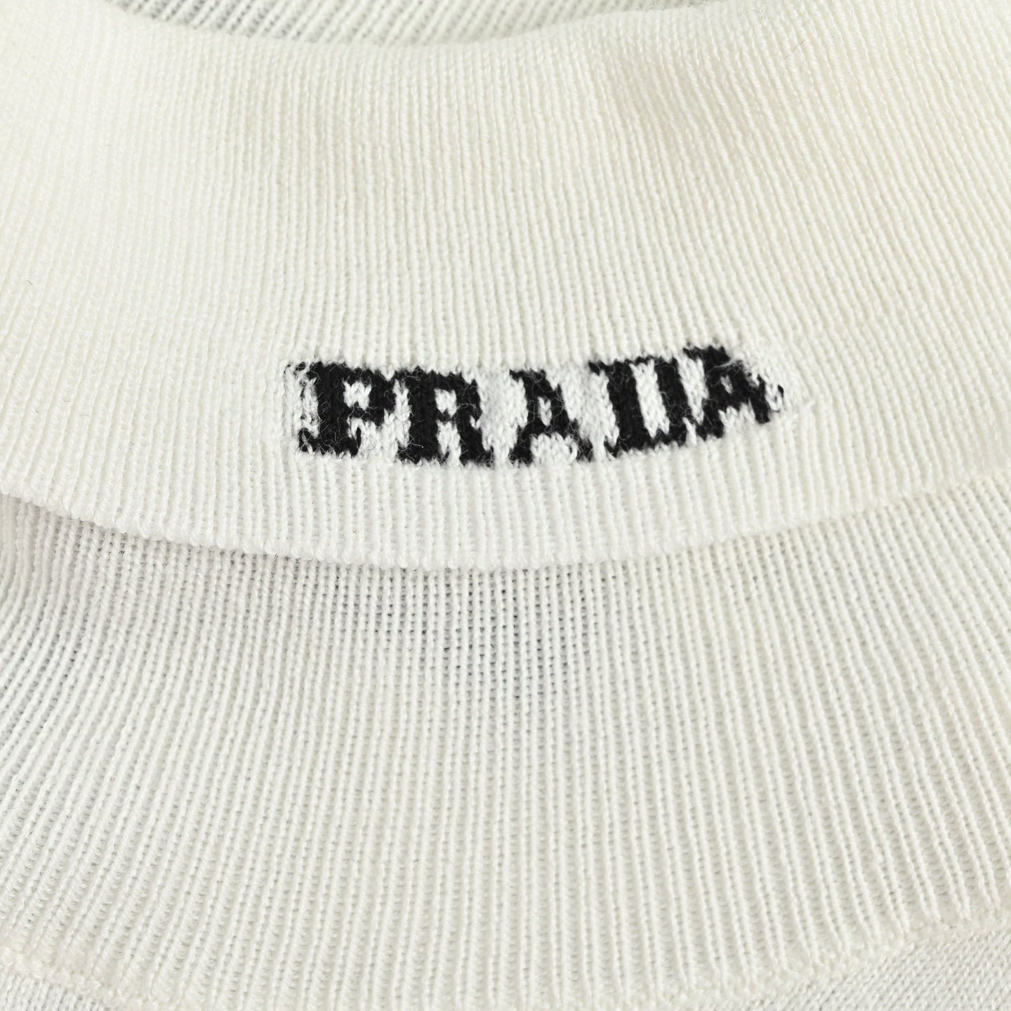 Mock Neck Logo Knit T-Shirt