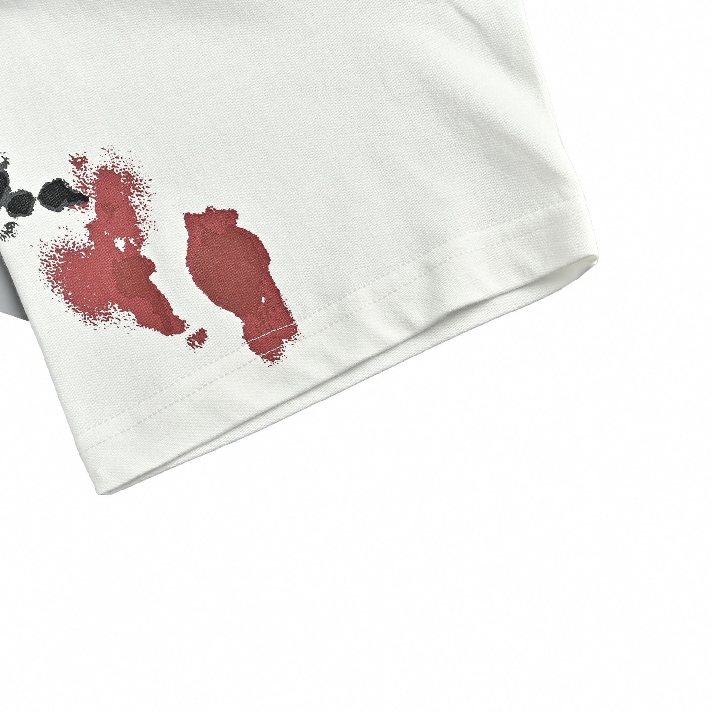 Abstract Watercolor Monogram T-Shirt | White