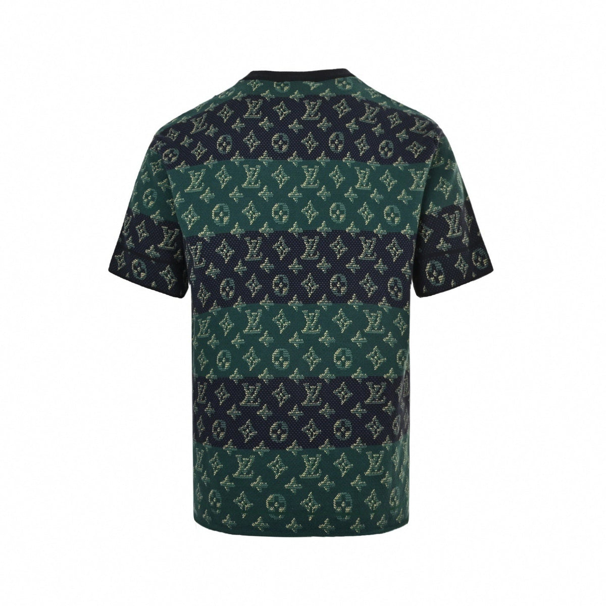 Striped Monogram Jacquard Knit T-Shirt