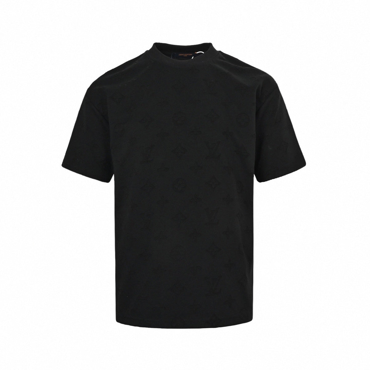 Tonal Embossed Monogram T-Shirt | Black