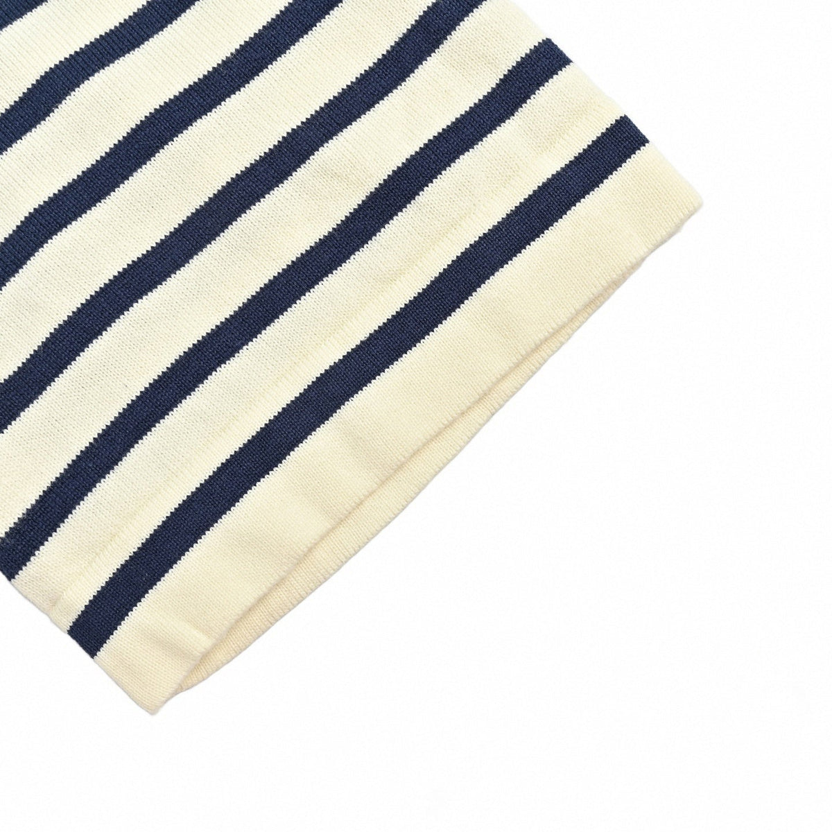 Striped Knit T-Shirt | Cream & Navy