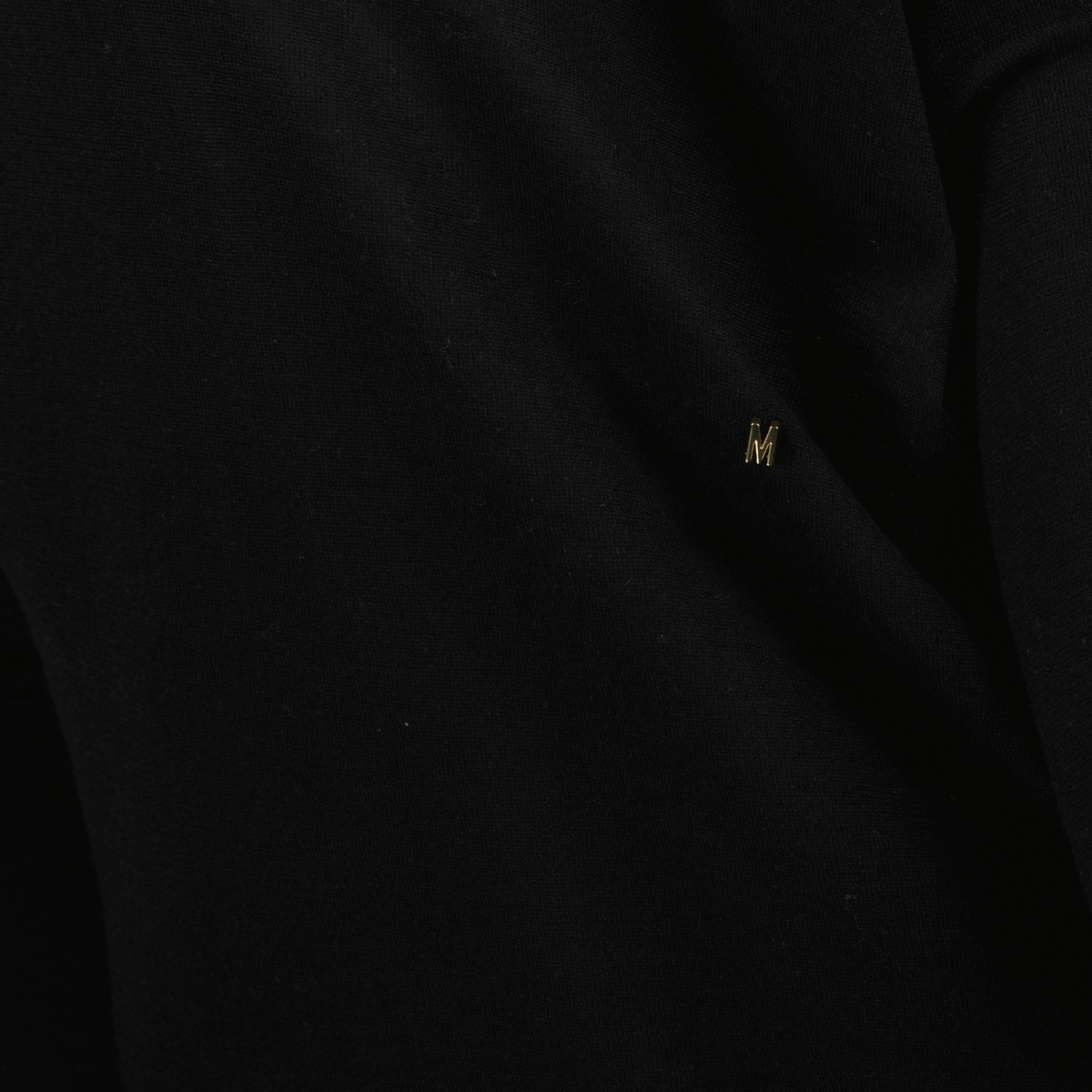 Draped Collar Wool Sweater