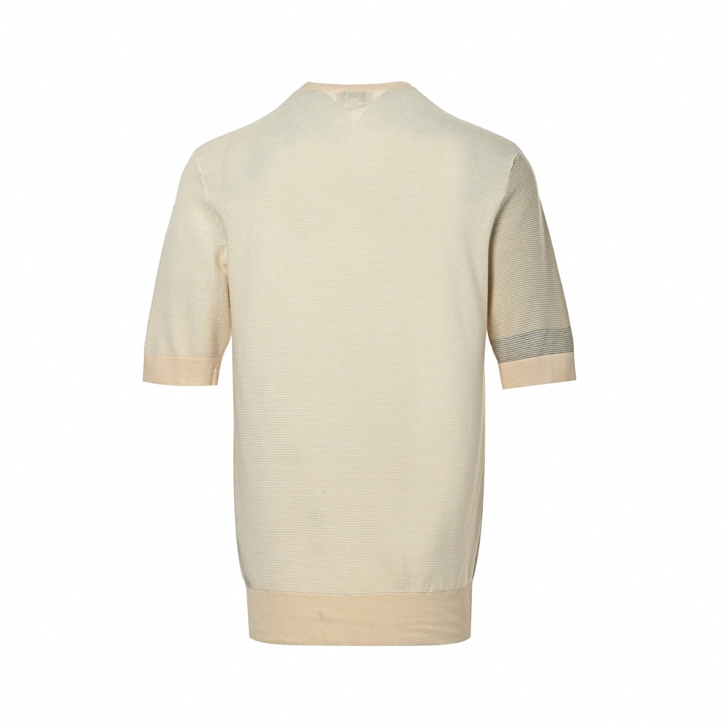Geometric Knit T-Shirt - Beige