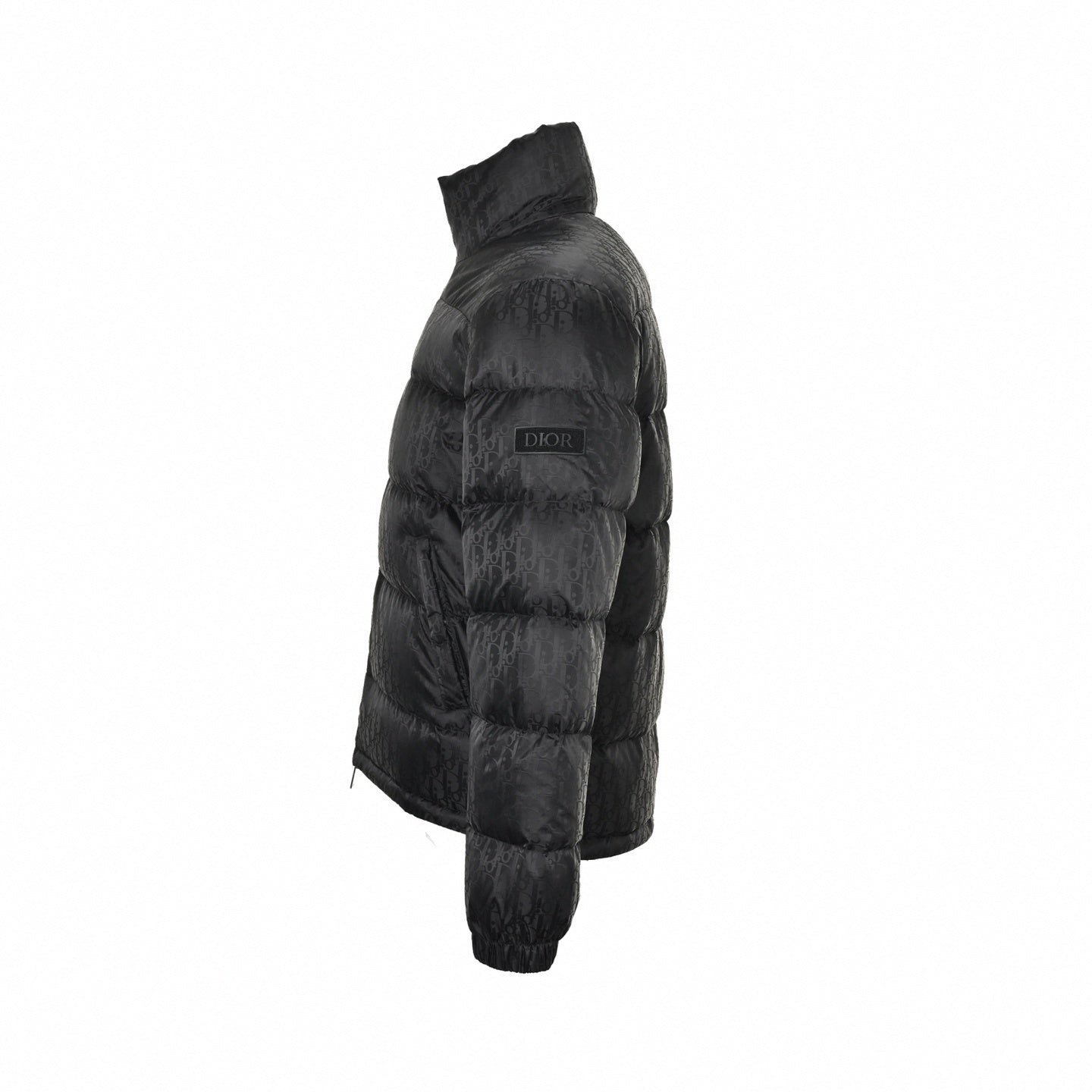 Oblique Tonal Jacquard Puffer