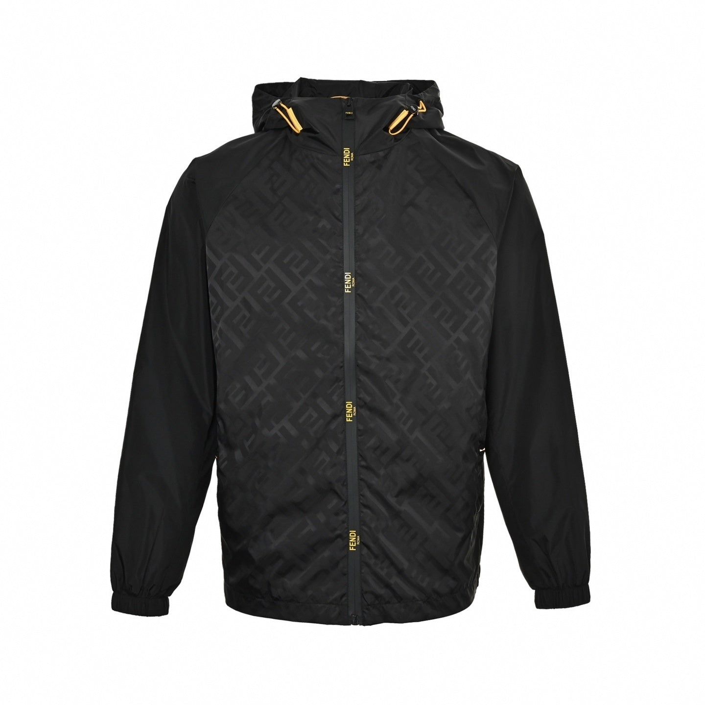 Monogram Windbreaker | Dark Brown & Black