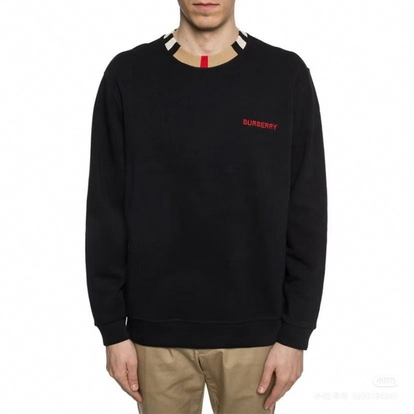 Icon Stripe Collar Cotton Sweatshirt
