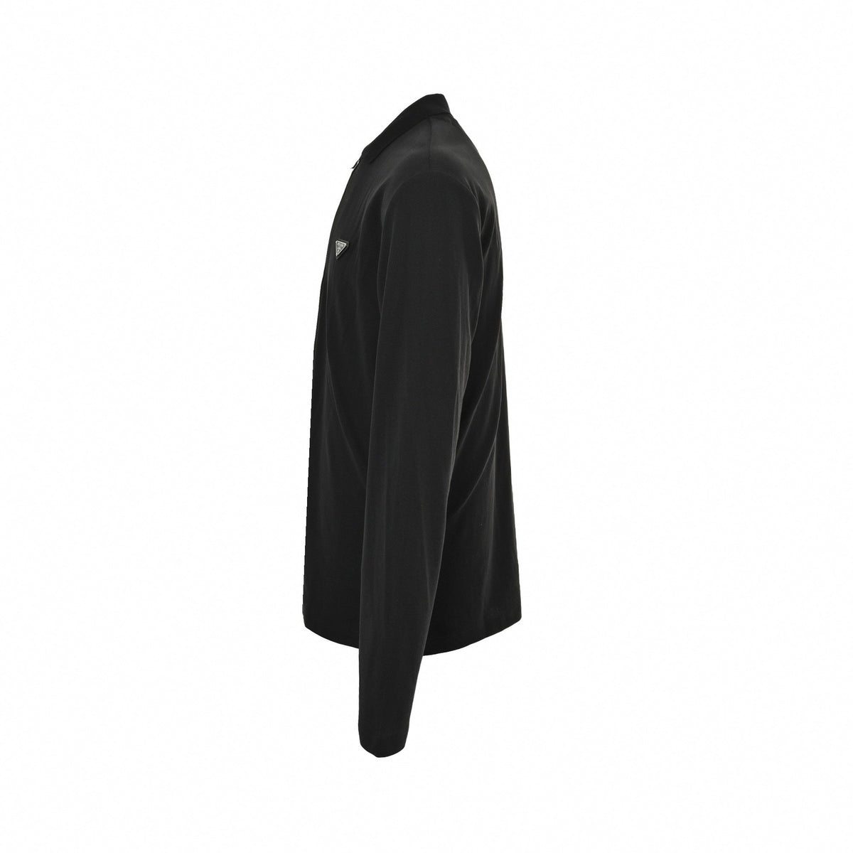 Triangle Logo Quarter-Zip Long-Sleeve Polo