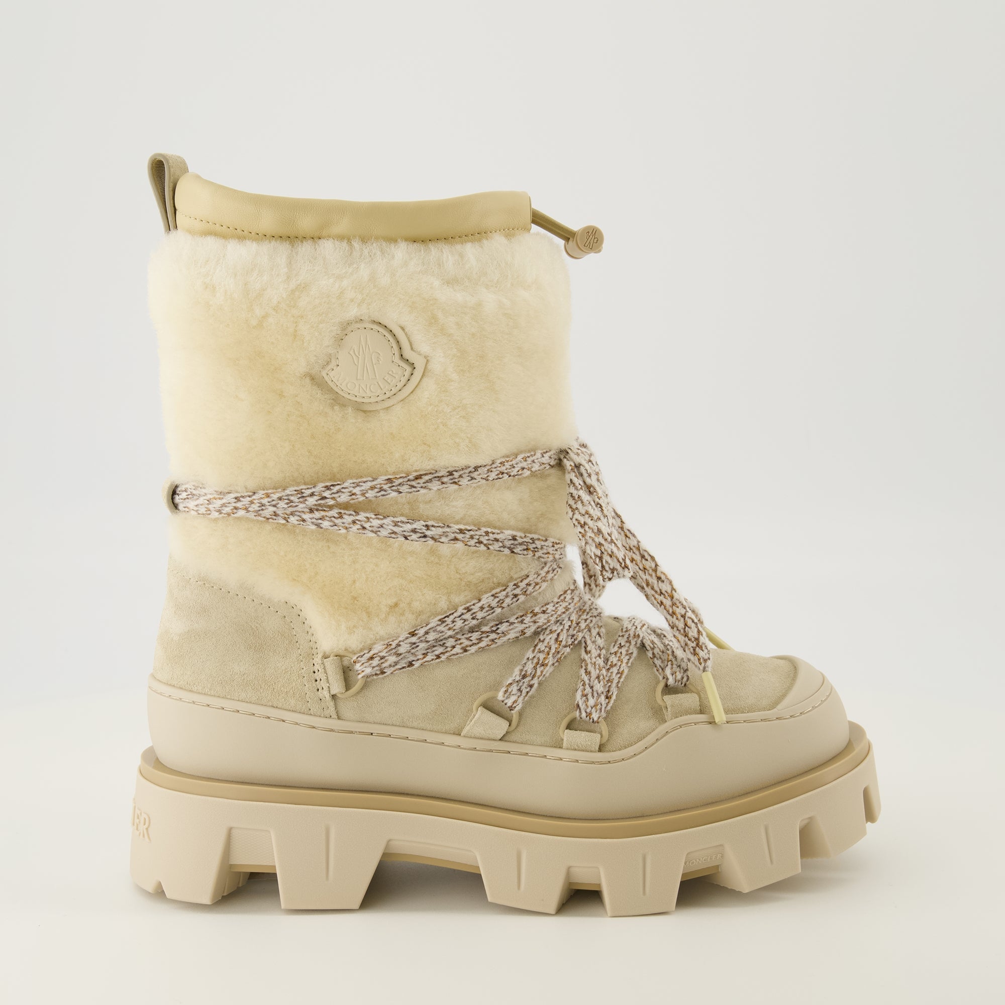 Suede and Shearling Peak Boots