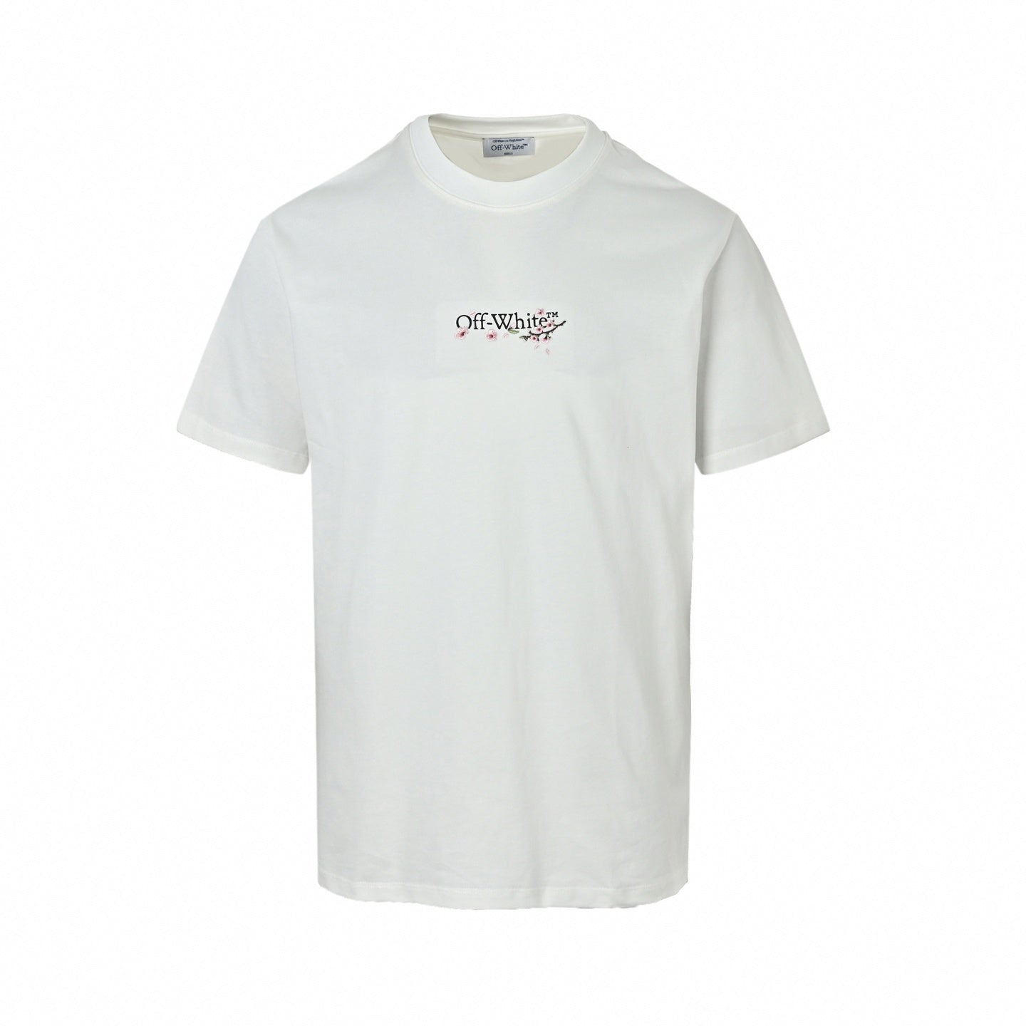 Embroidered Cherry Blossom Arrow Logo T-Shirt | White